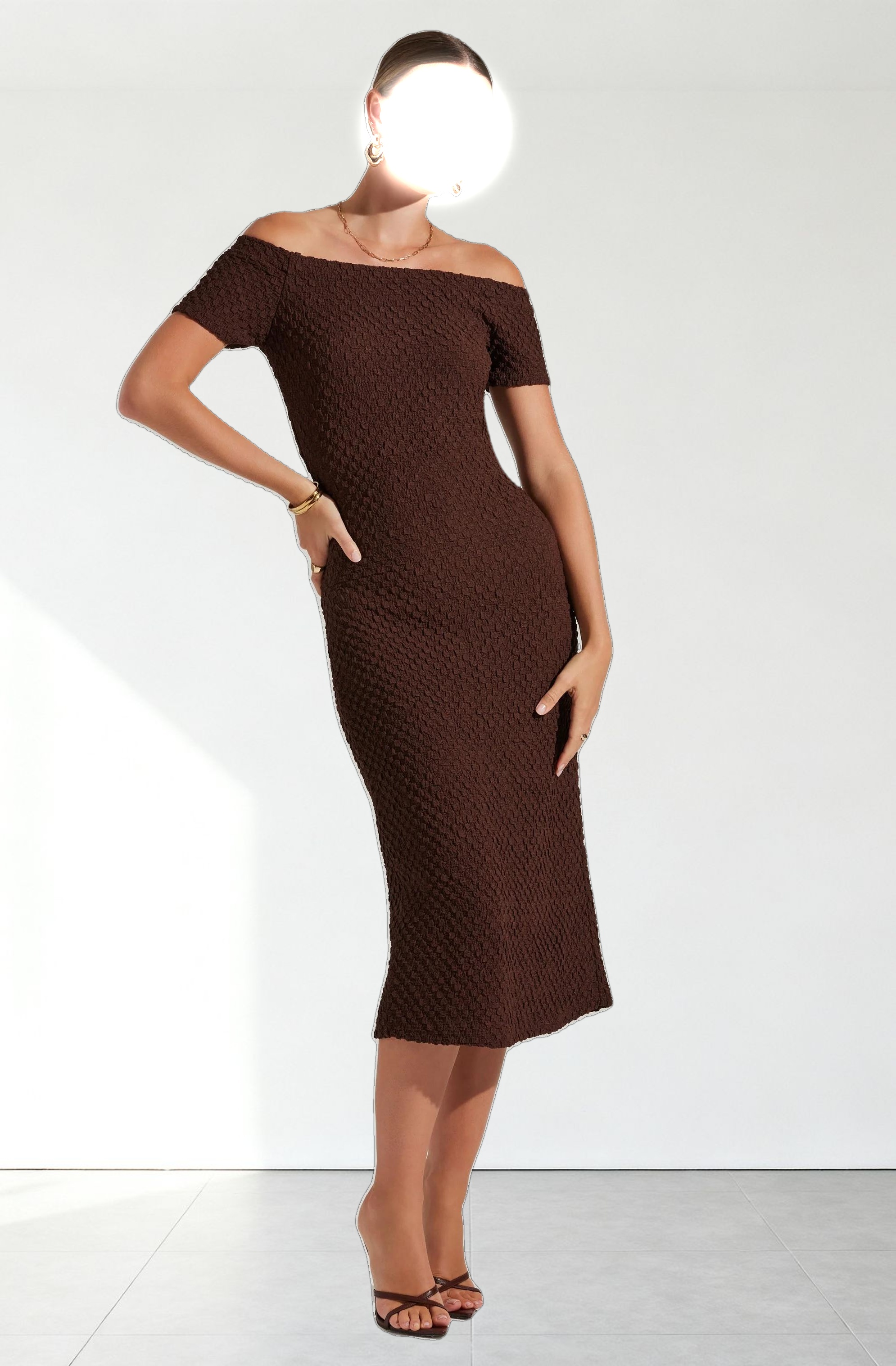 Promise Off Shoulder Midi Dress