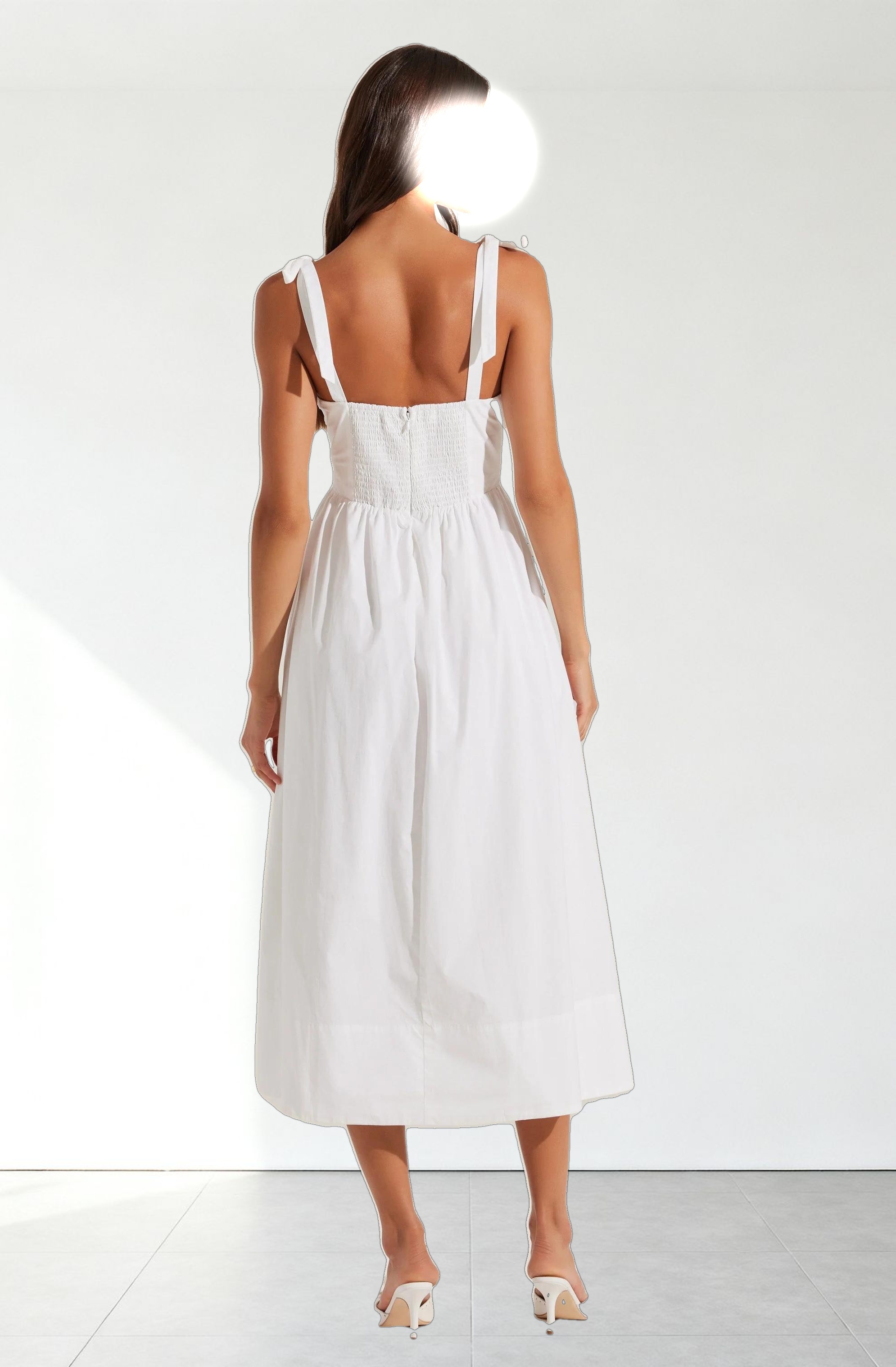 Helia Bow Front Midi Dress