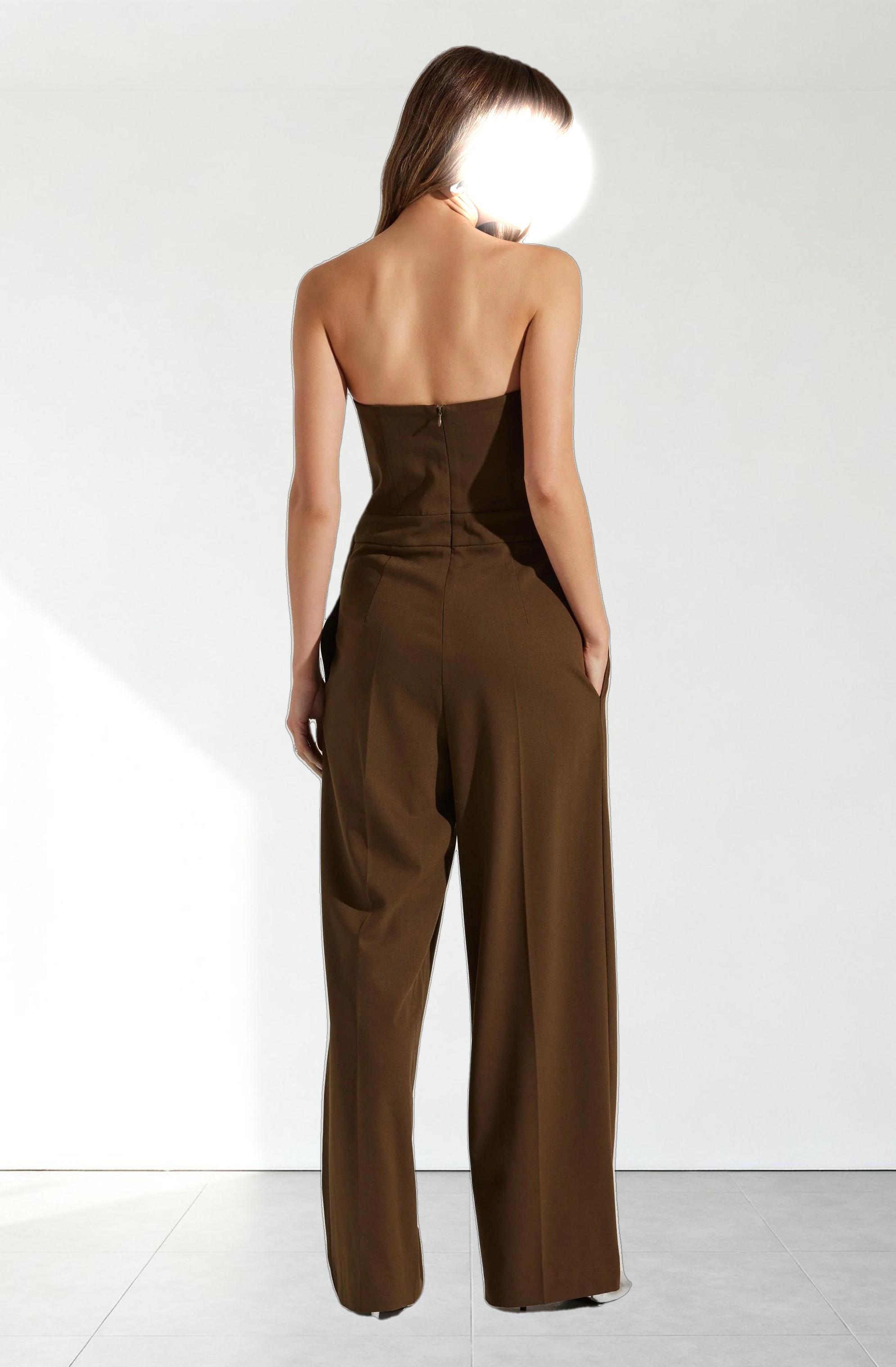 Bryony Tailored Pleat Belted Jumpsuit