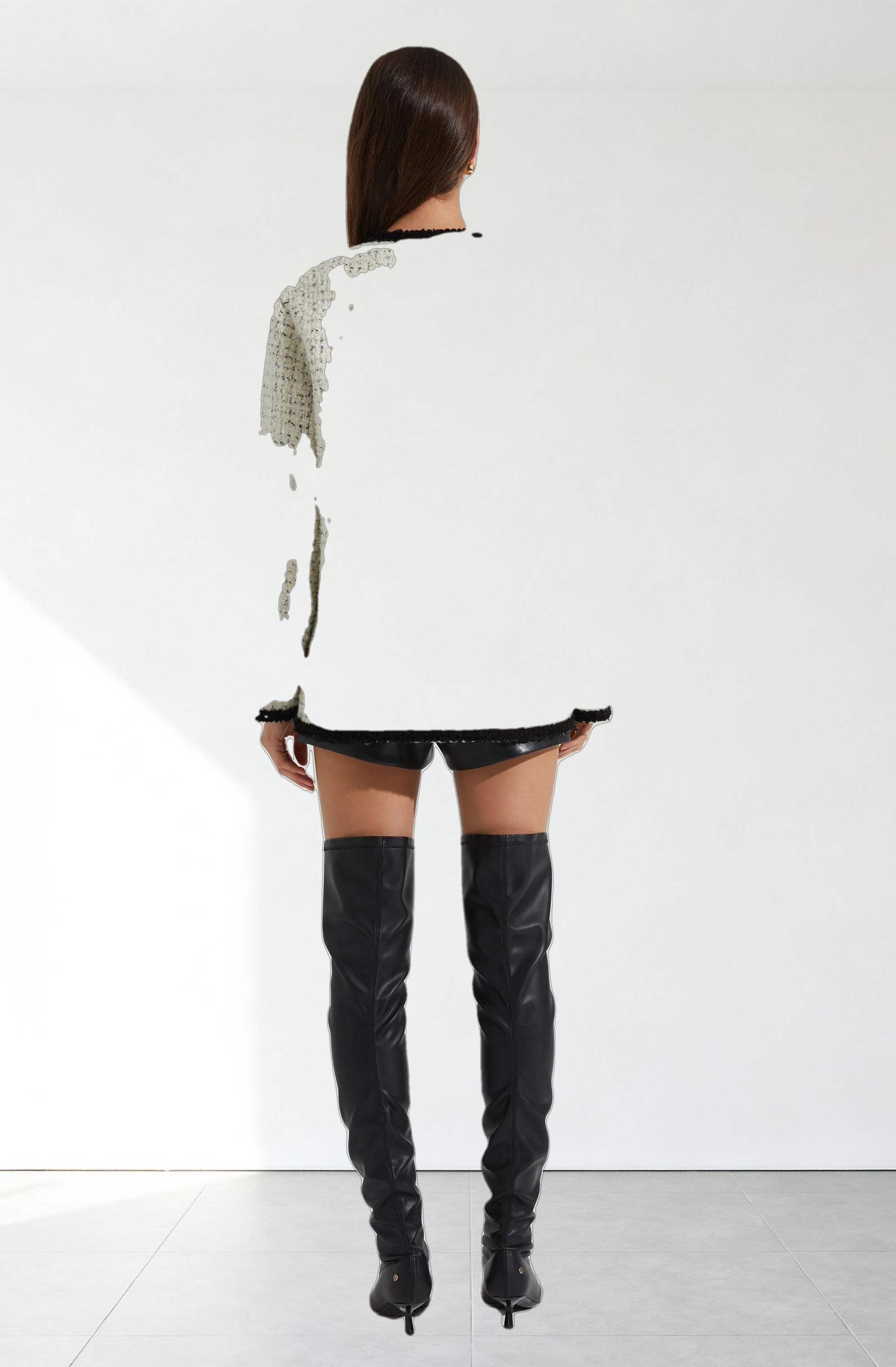 Editha Contrast Tweed Coat