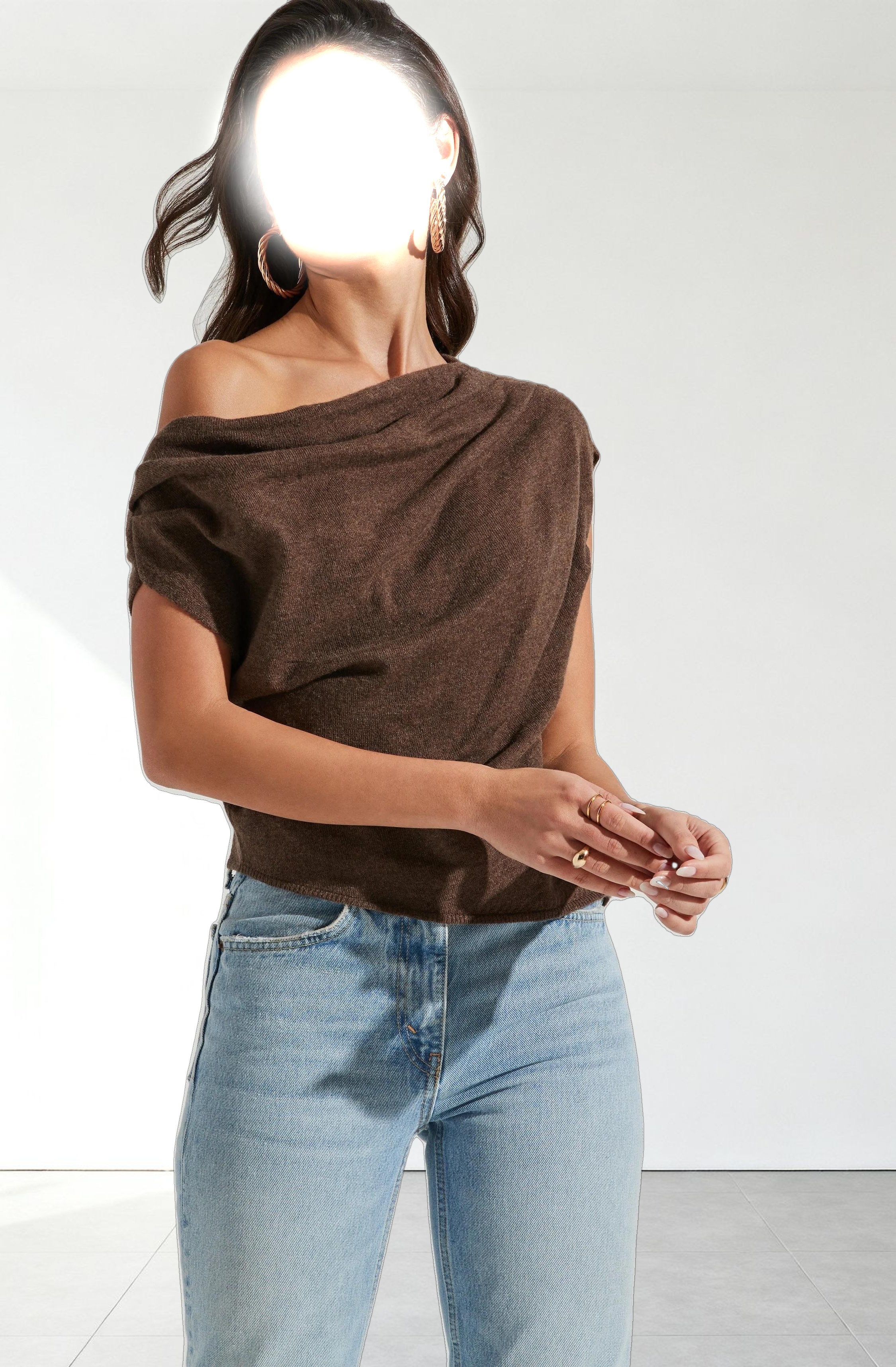 Devin Sleeveless One Shoulder Sweater