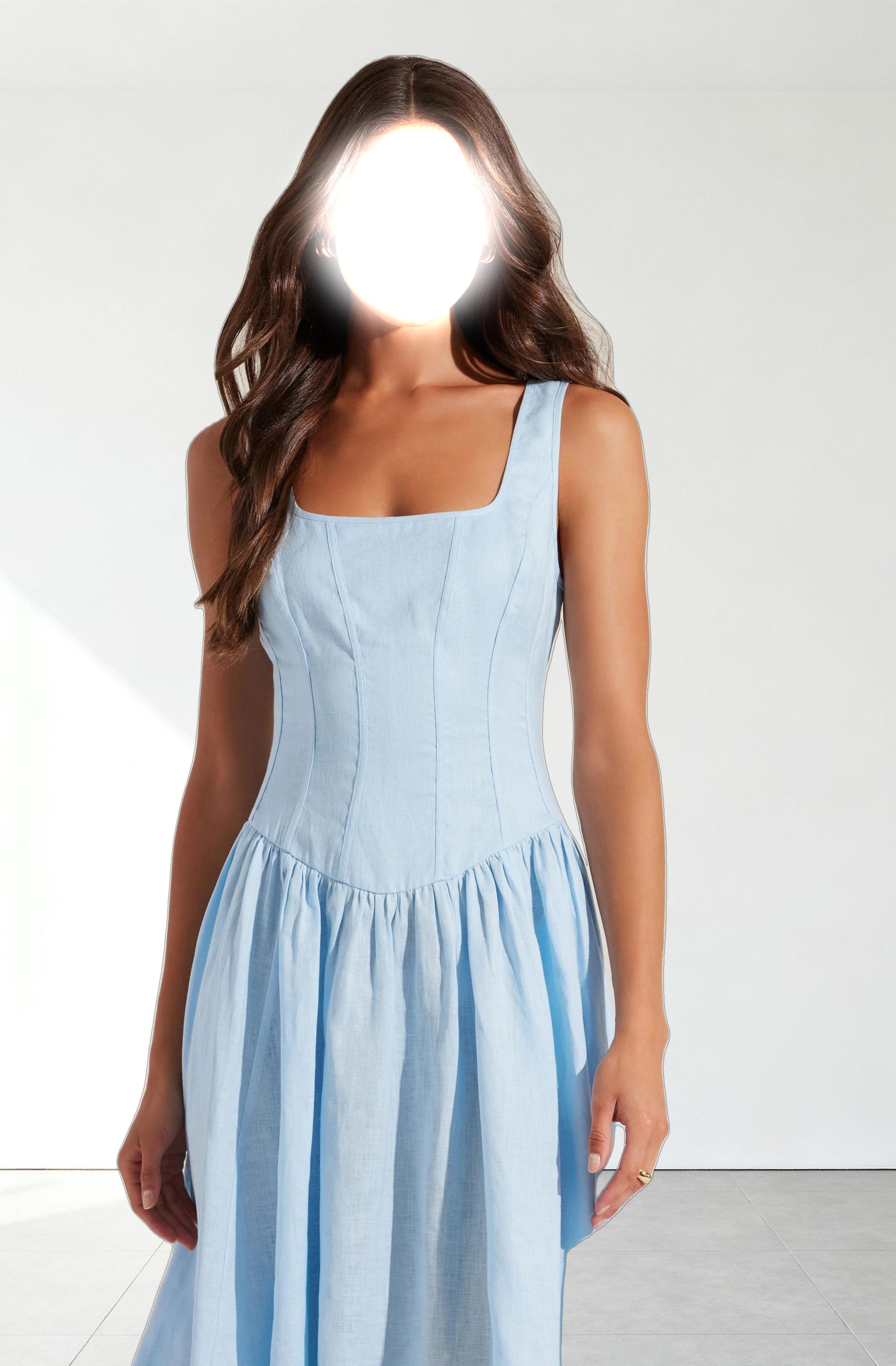 Thierry Linen Midi Dress