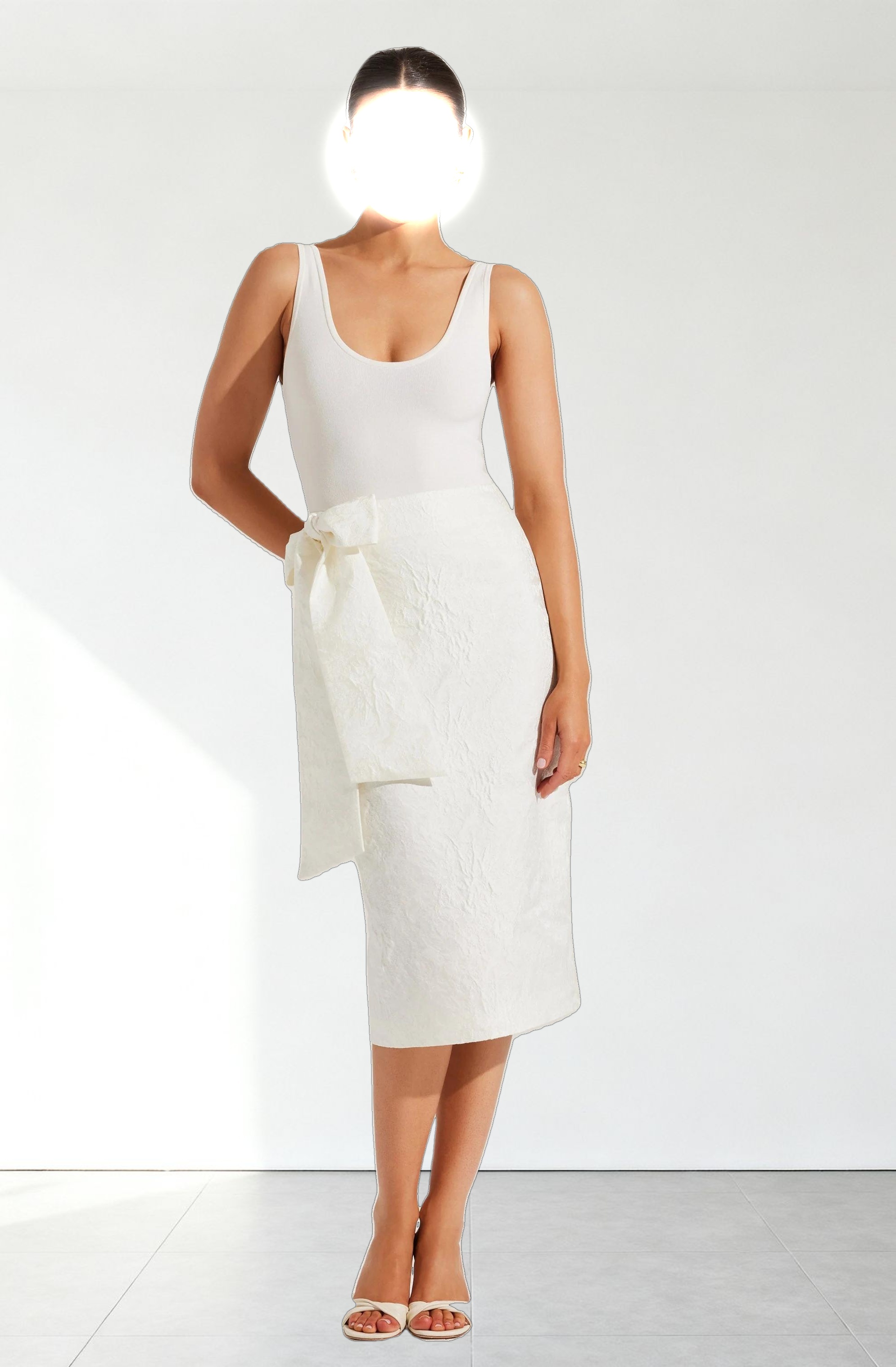 Jazmine Floral Jacquard Midi Skirt