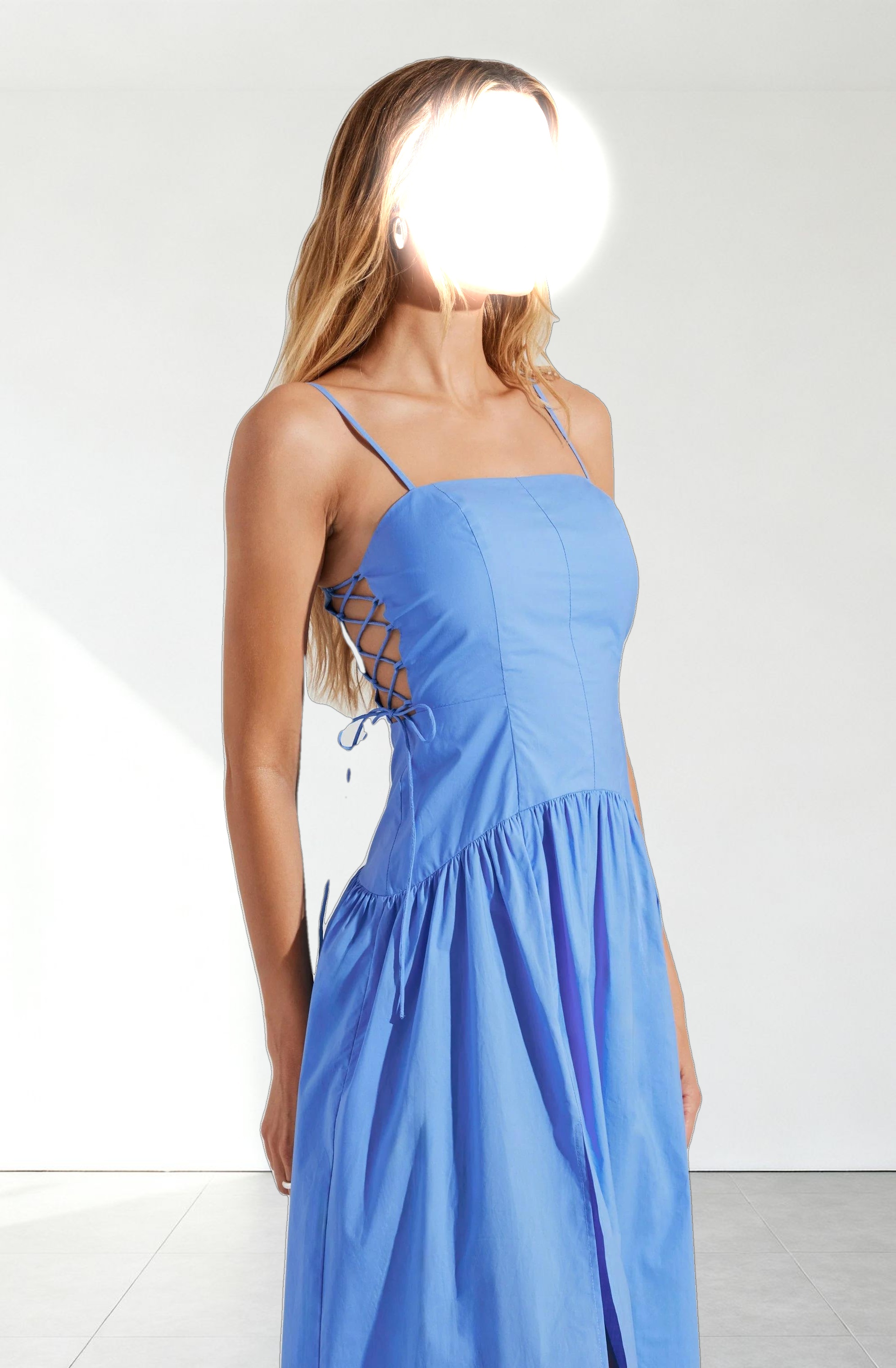 Karah Drop Waist Cutout Dress