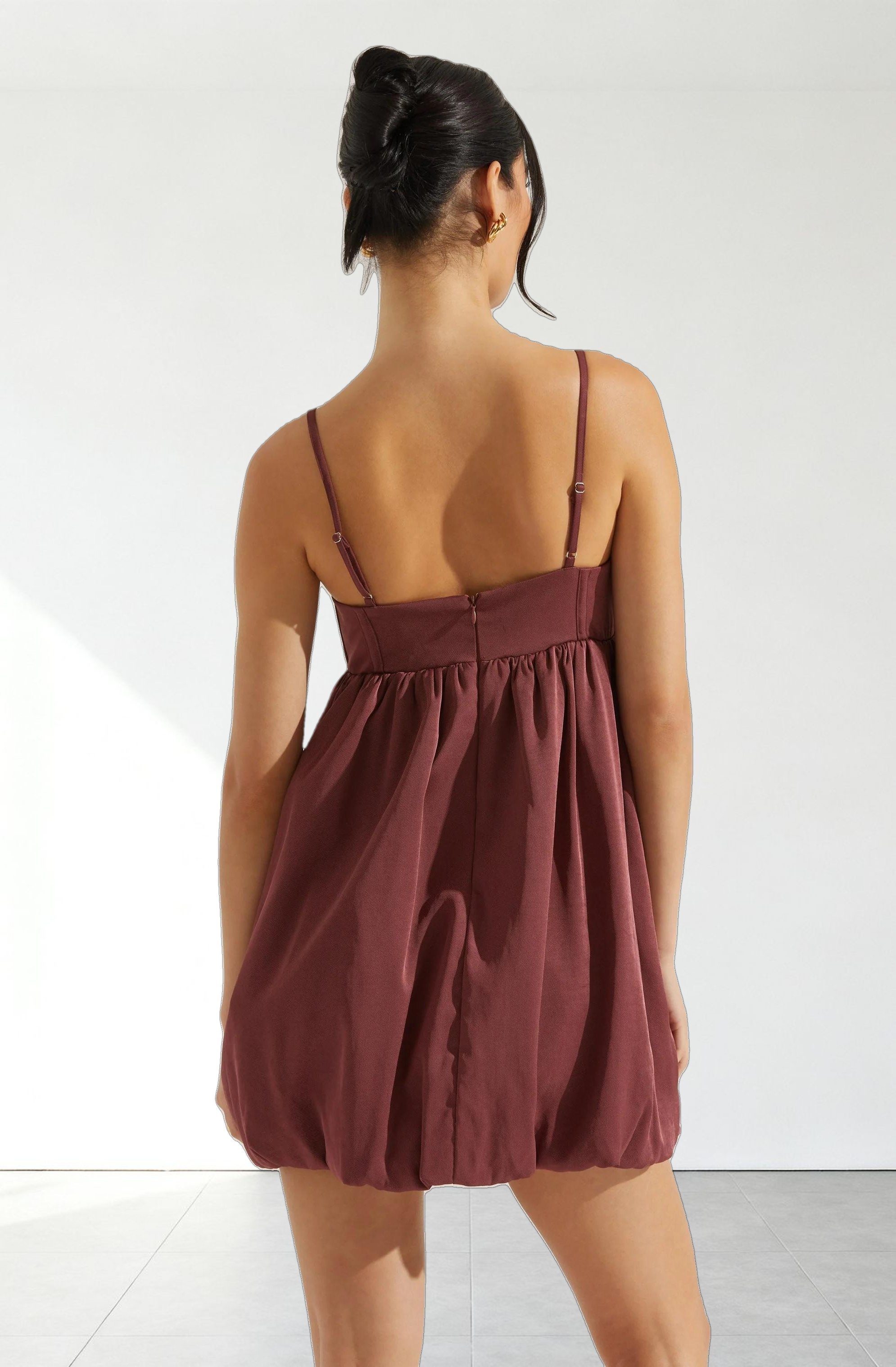 Bustier Bubble Hem Mini Dress