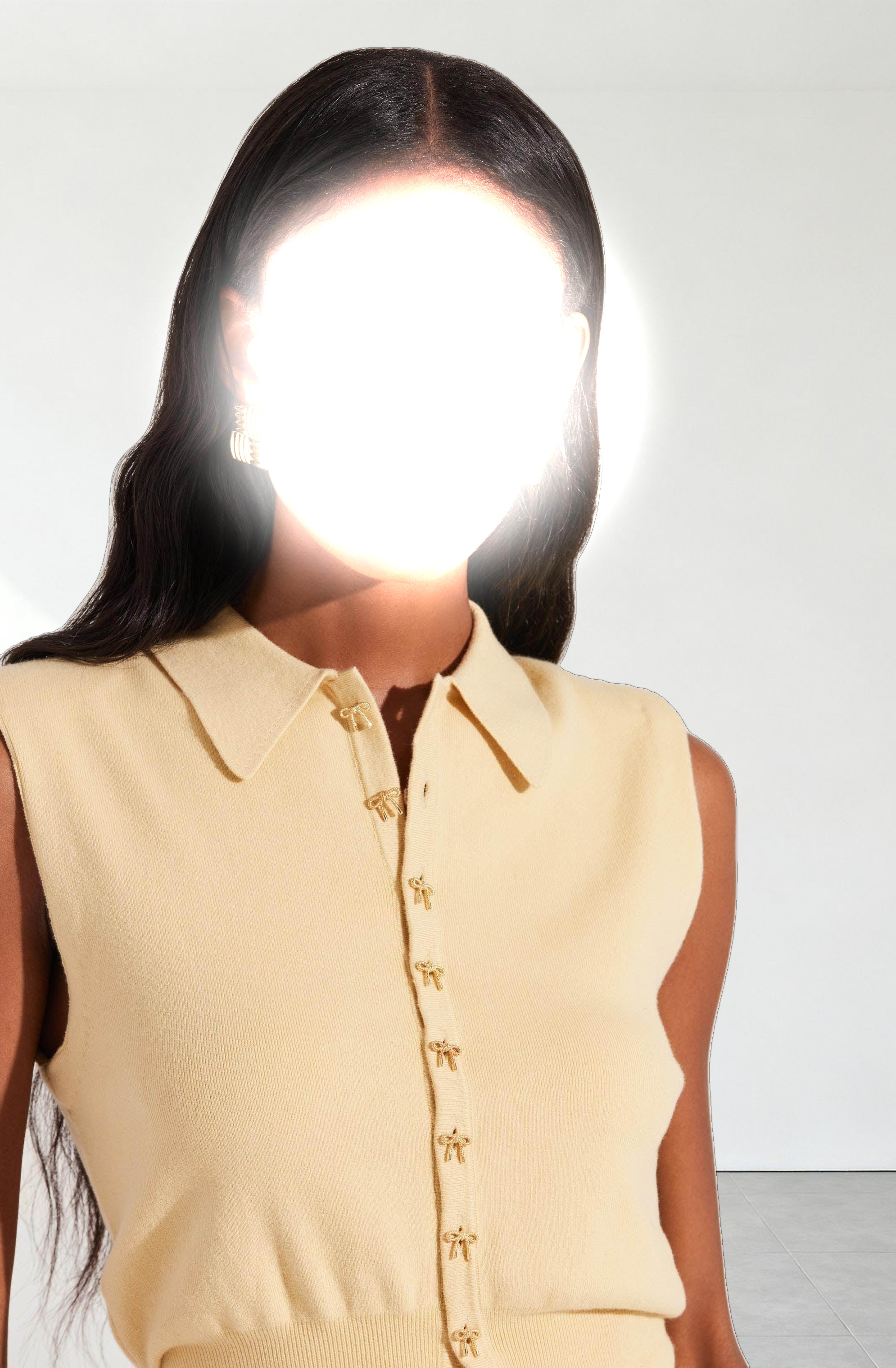 Kori Bow Embellished Sweater Top