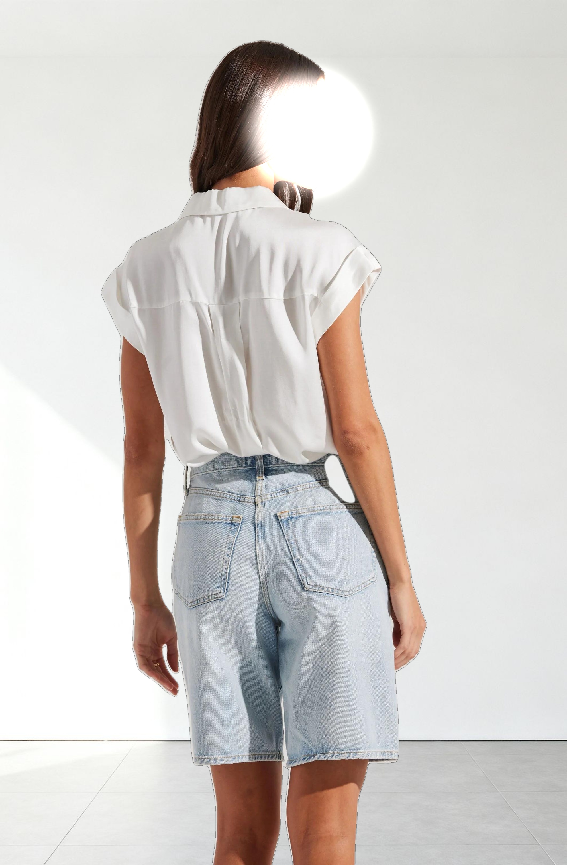 Callen Satin Button Up Top