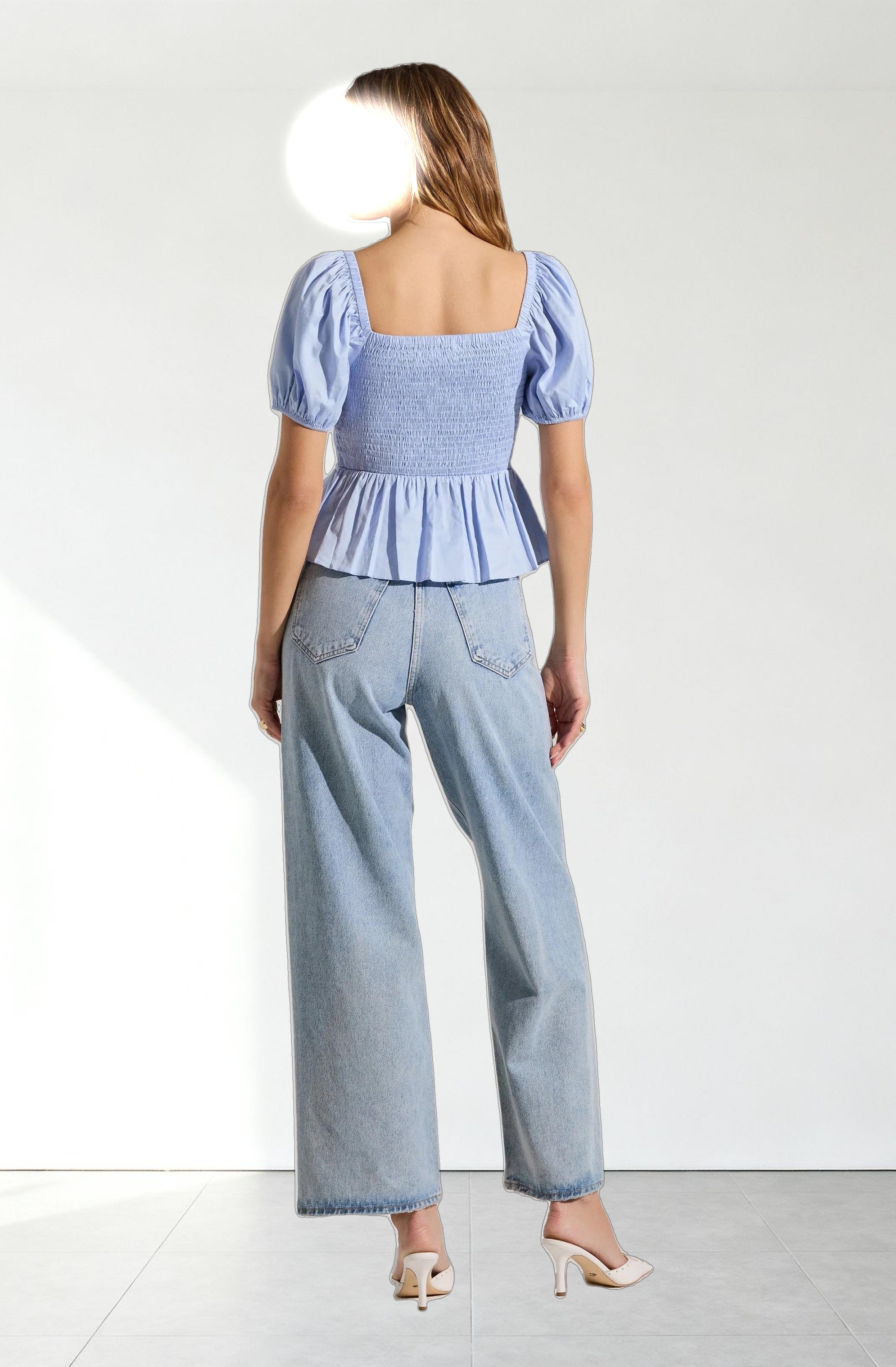 Bow Front Peplum Top