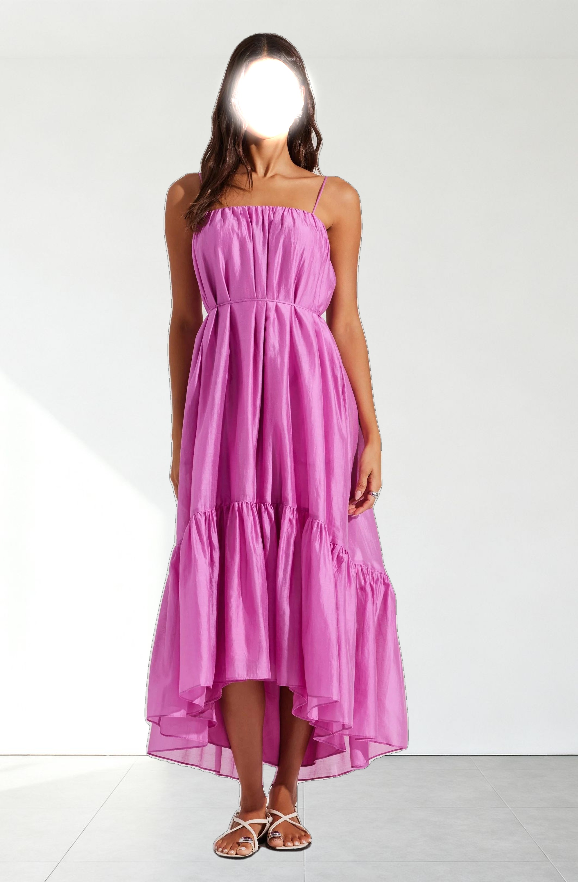 Elisha Tiered High-Low Maxi Dress