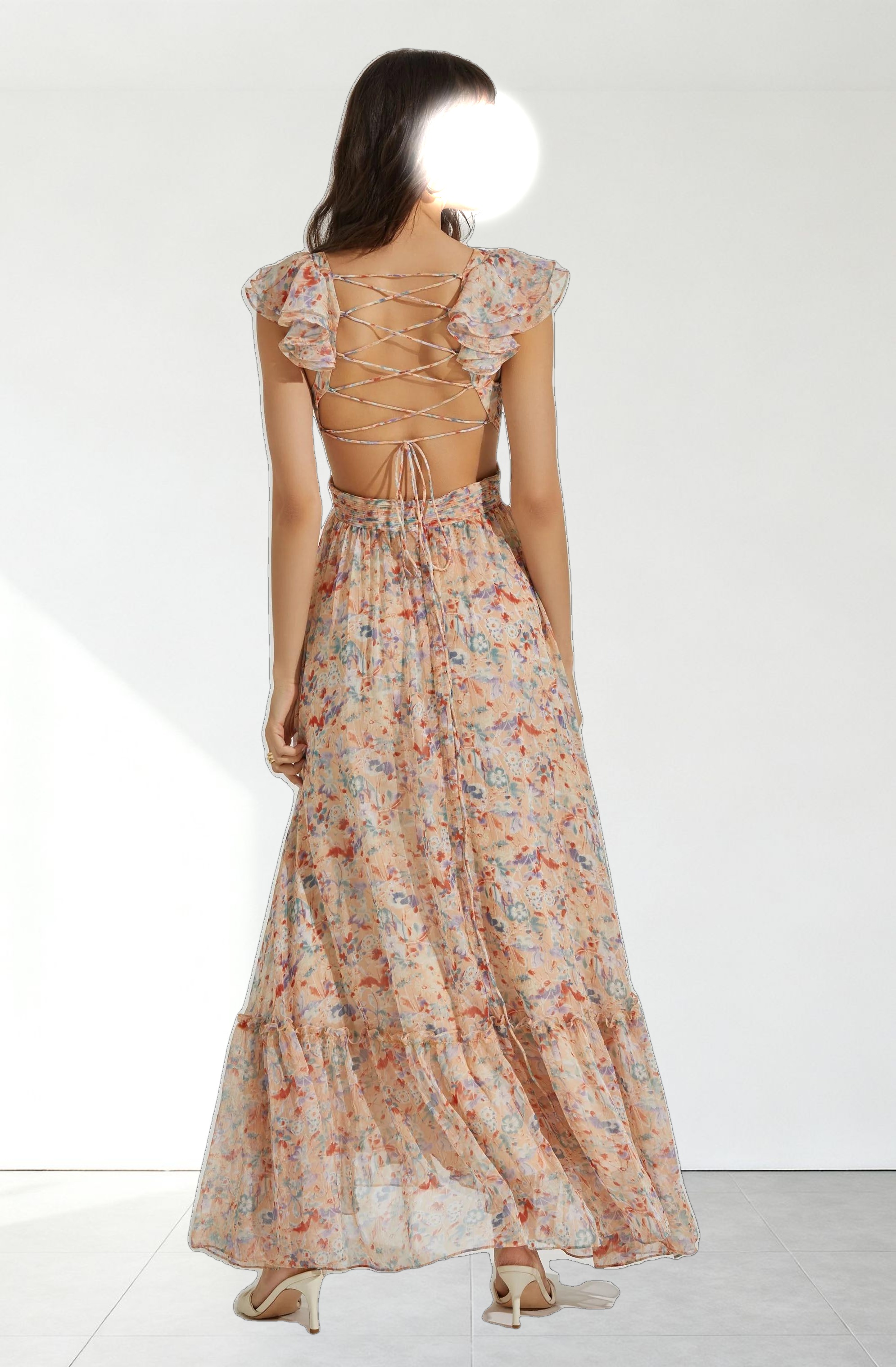 Primrose Floral Strappy Back Maxi Dress