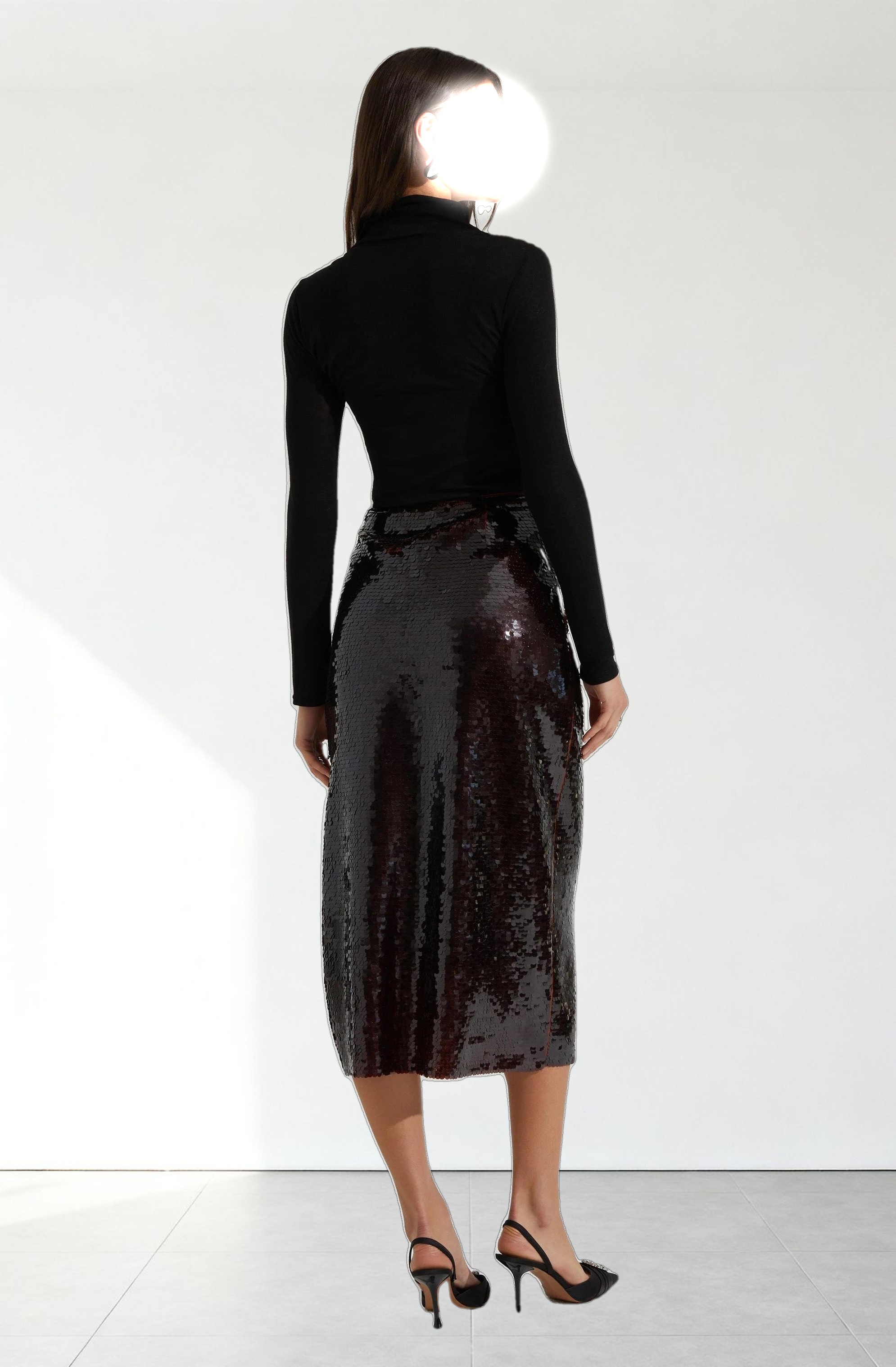 Dova Sequin Midi Skirt