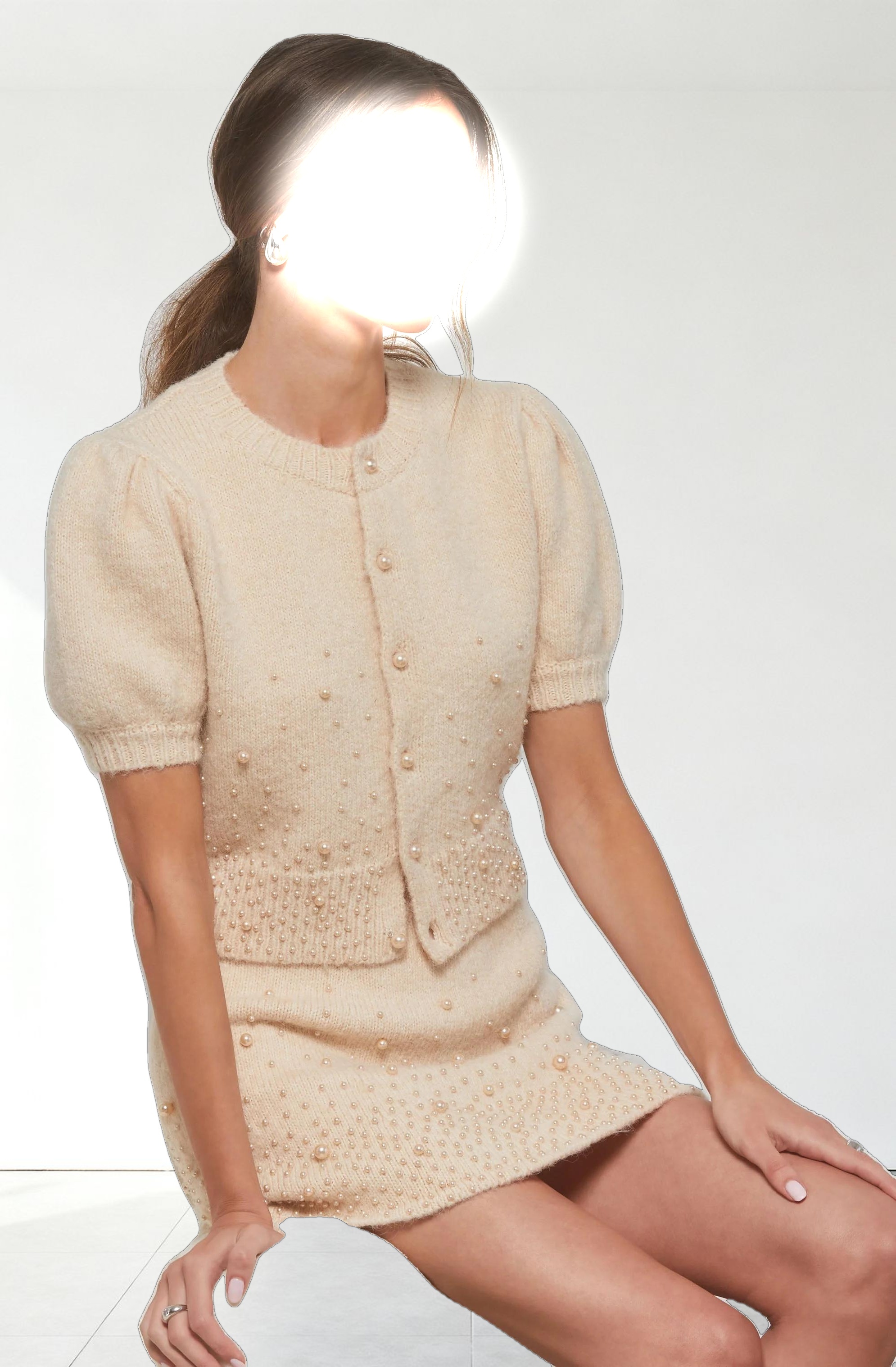 Joly Pearl Embellished Cardigan