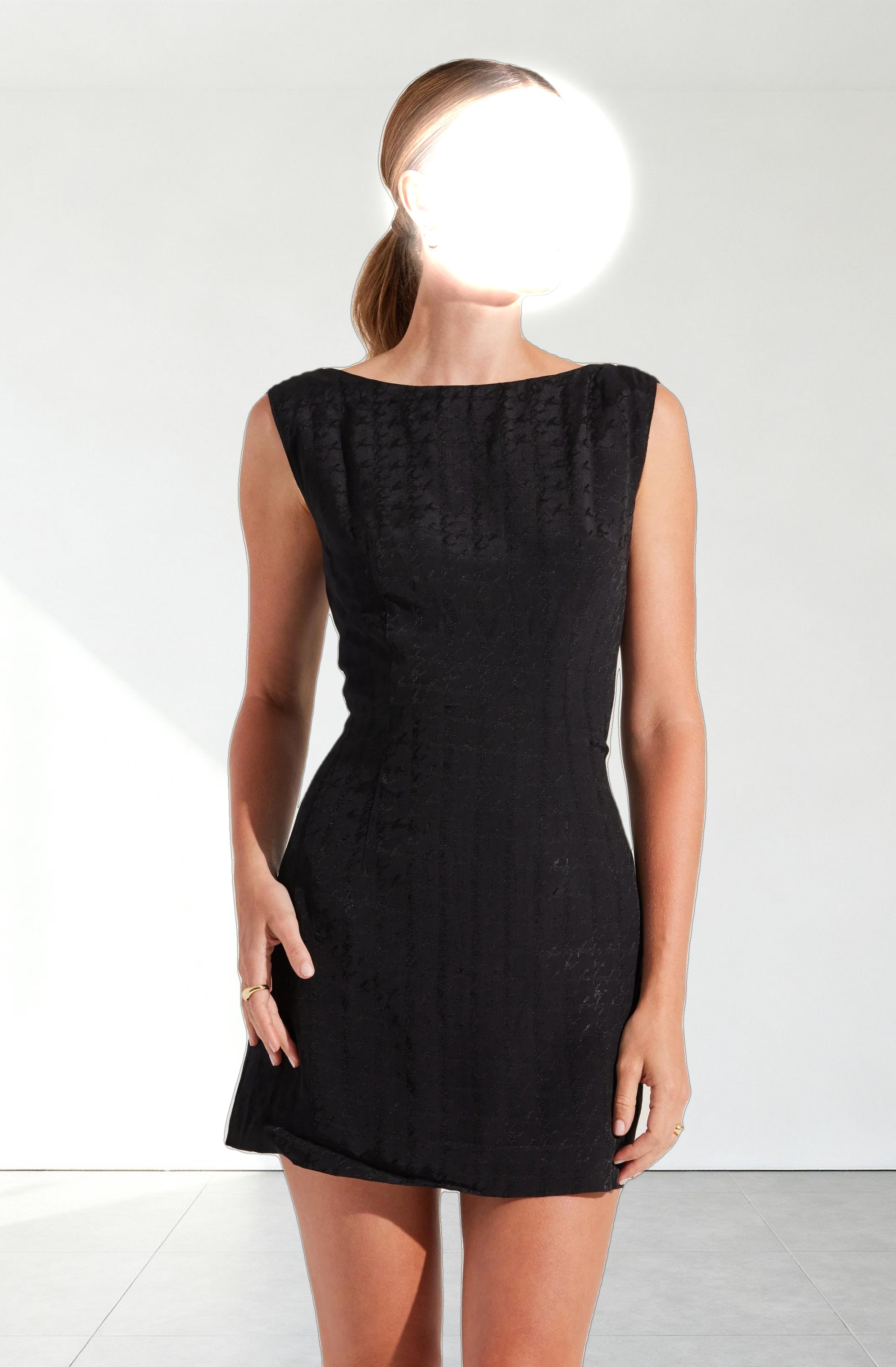 Open Cowl Back Mini Dress