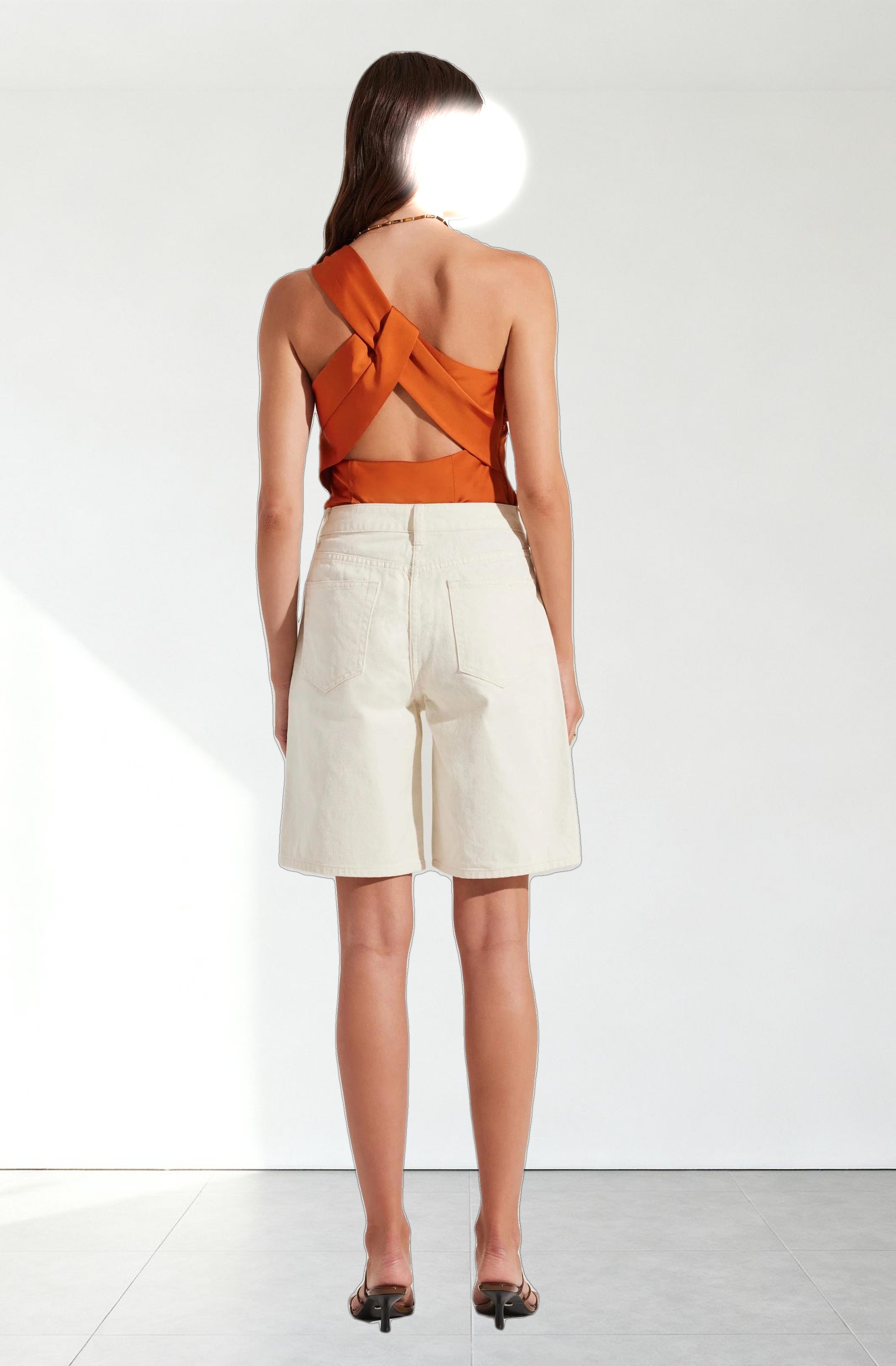 Francis Satin One Shoulder Top