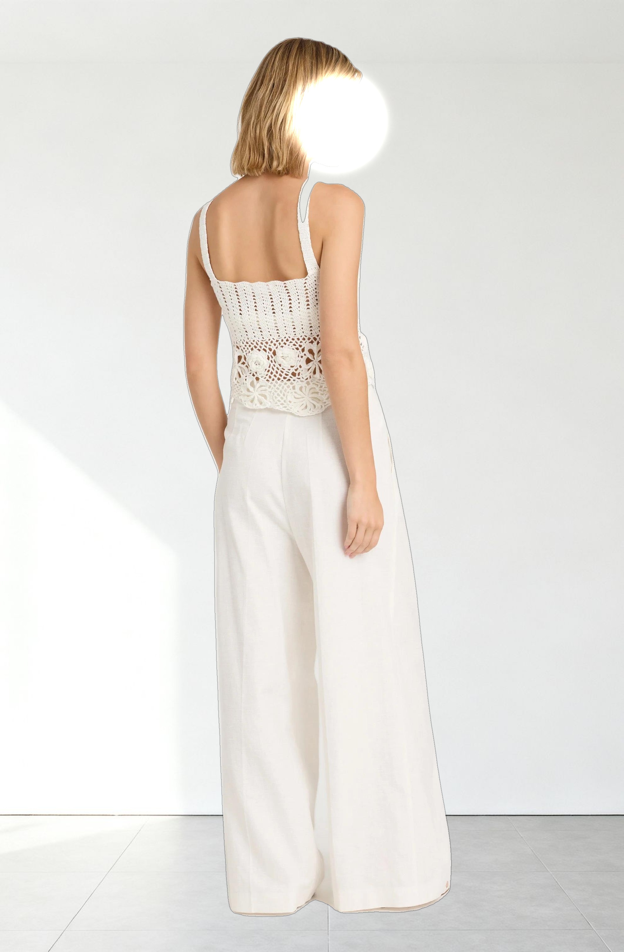 Milani Linen-Blend Trouser Pants