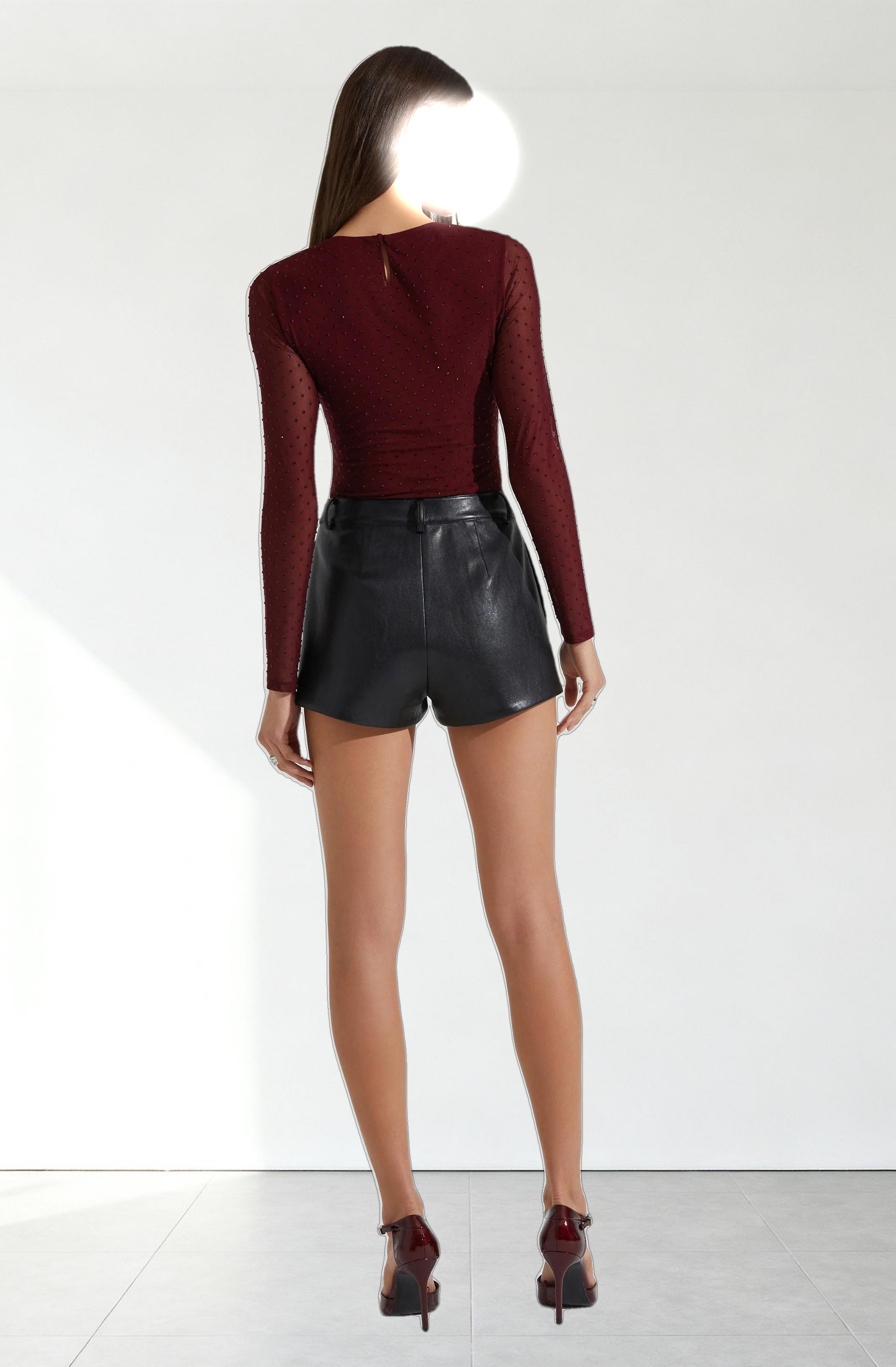 Ancira Rhinestone Mesh Bodysuit