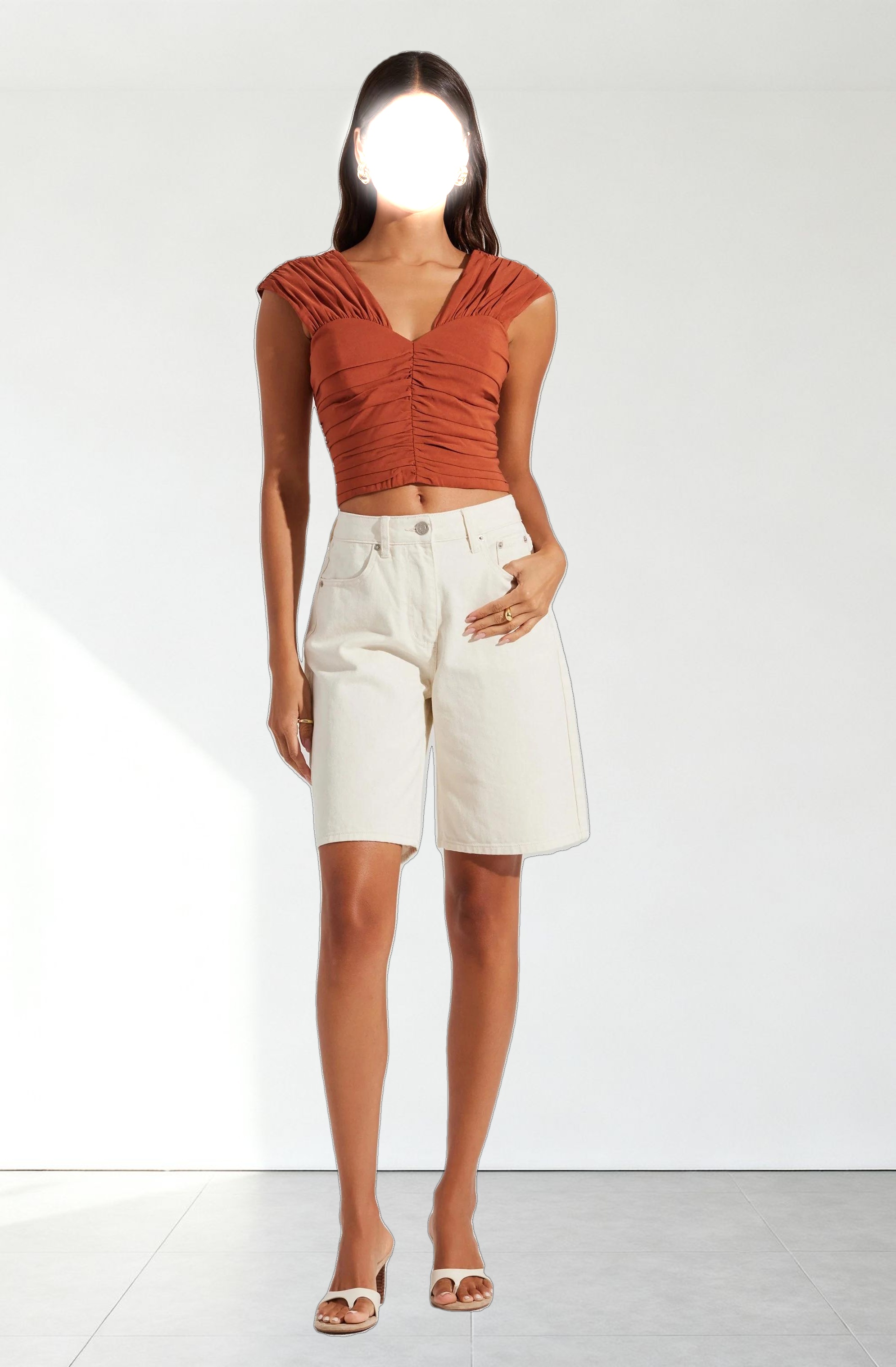 Samarra Ruched Crop Top