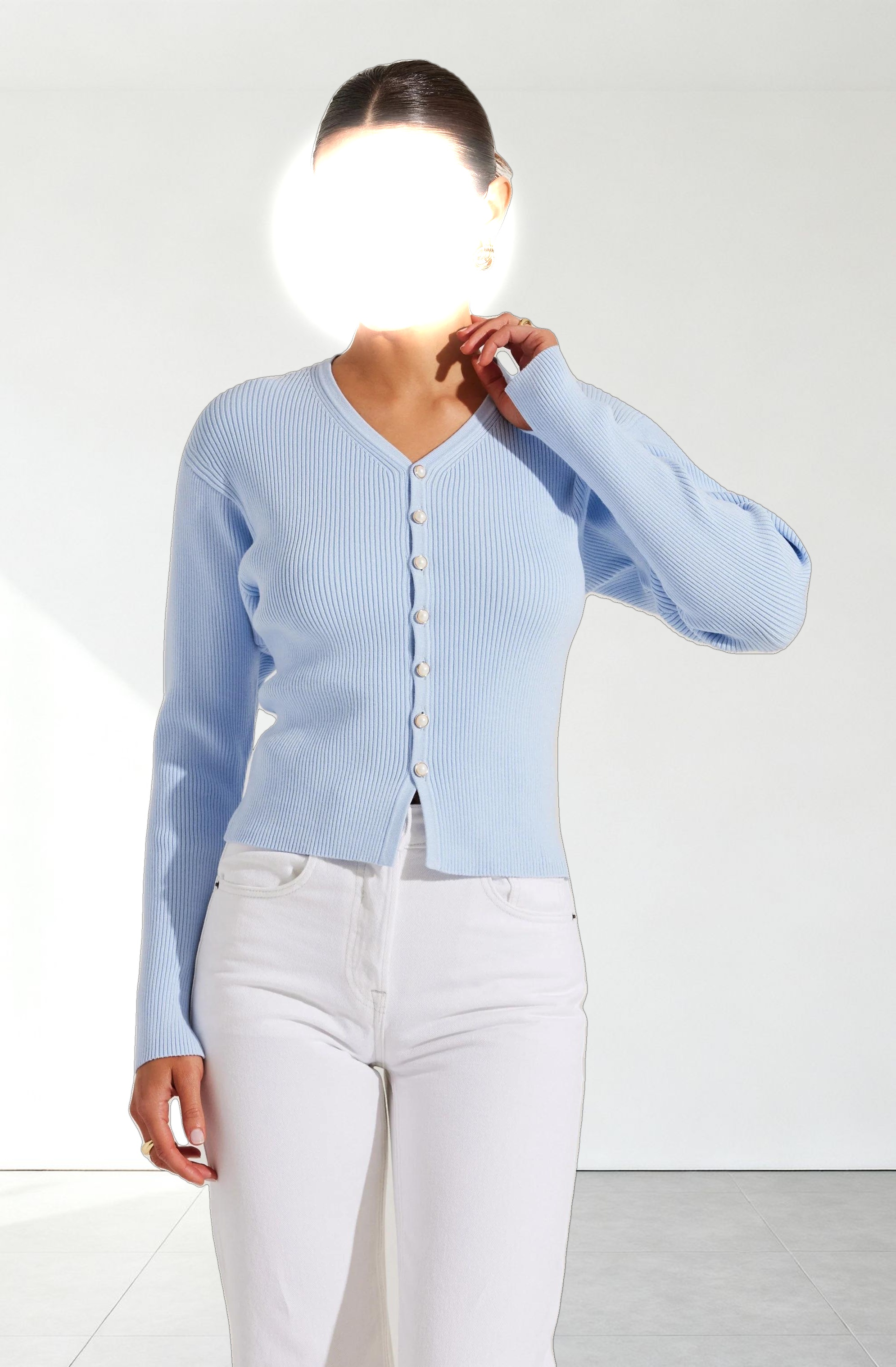 Delynn Ribbed Cardigan Sweater