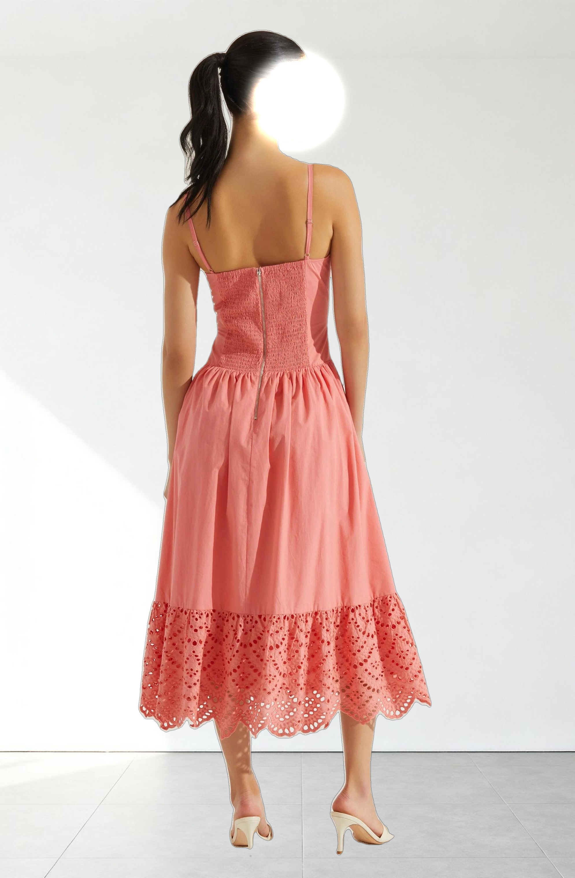 Nathalia Eyelet Midi Dress