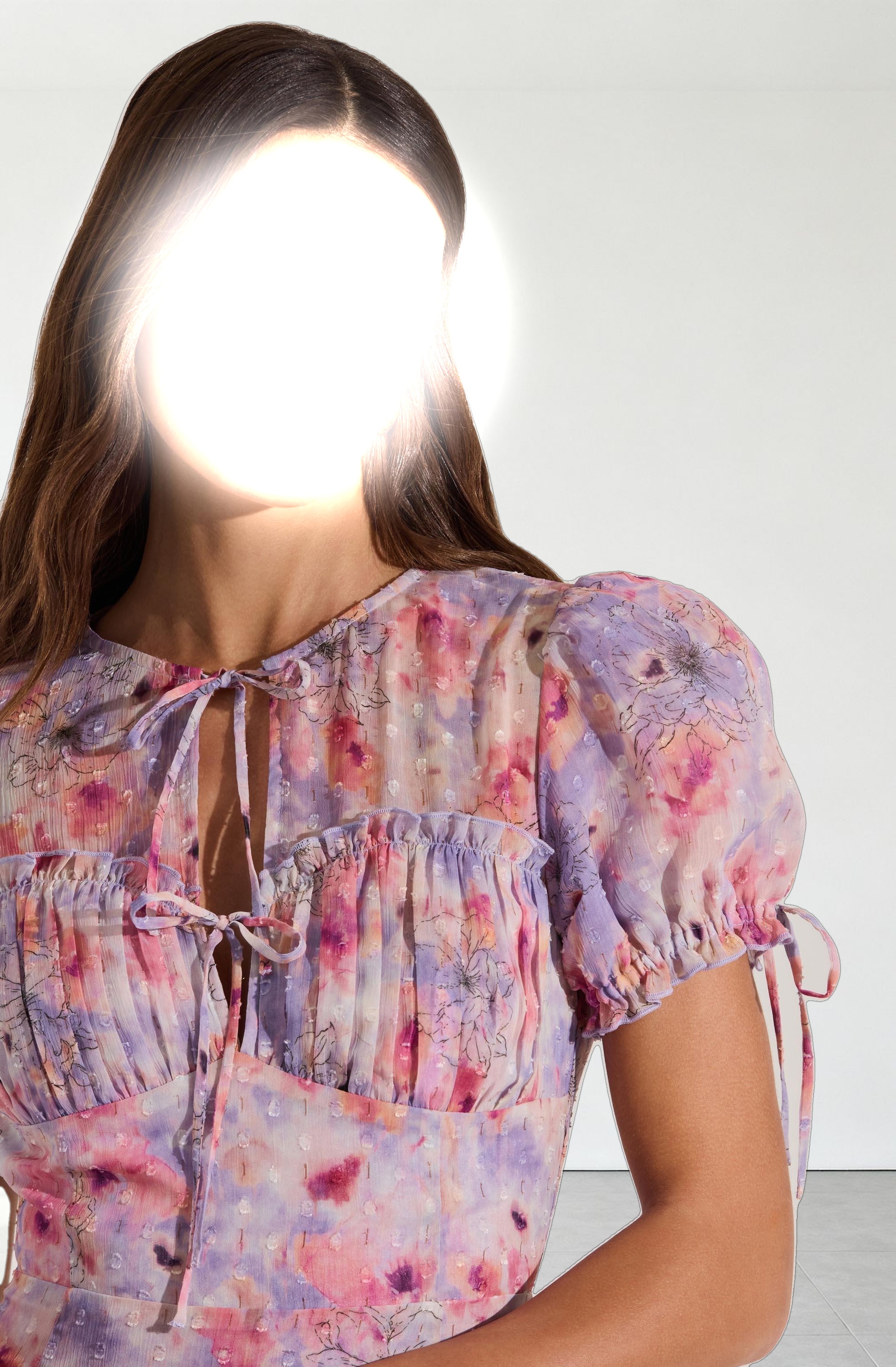 Floral Puff Sleeve Mini Dress