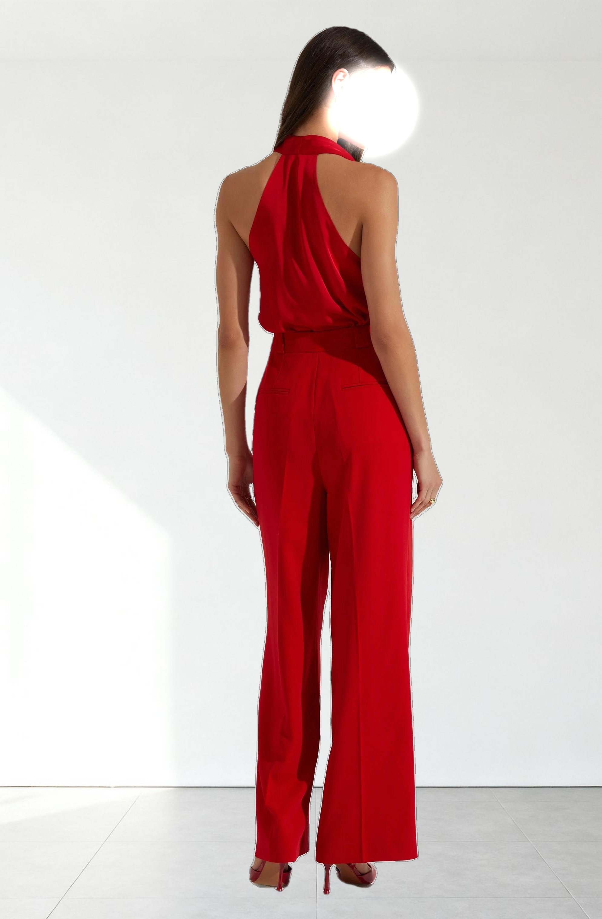 Iza Satin High Neck Top