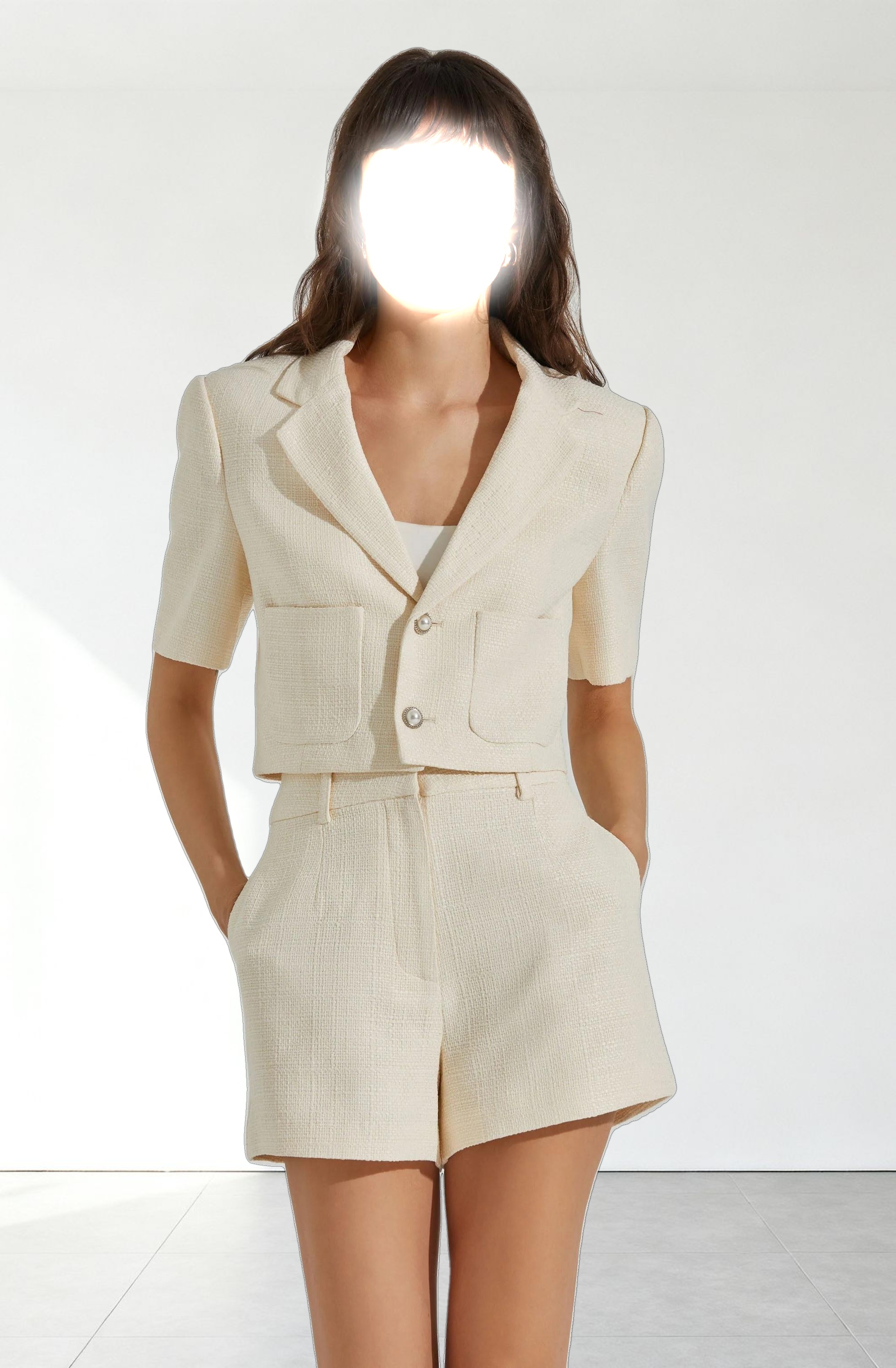 Siarah Tweed Cropped Jacket