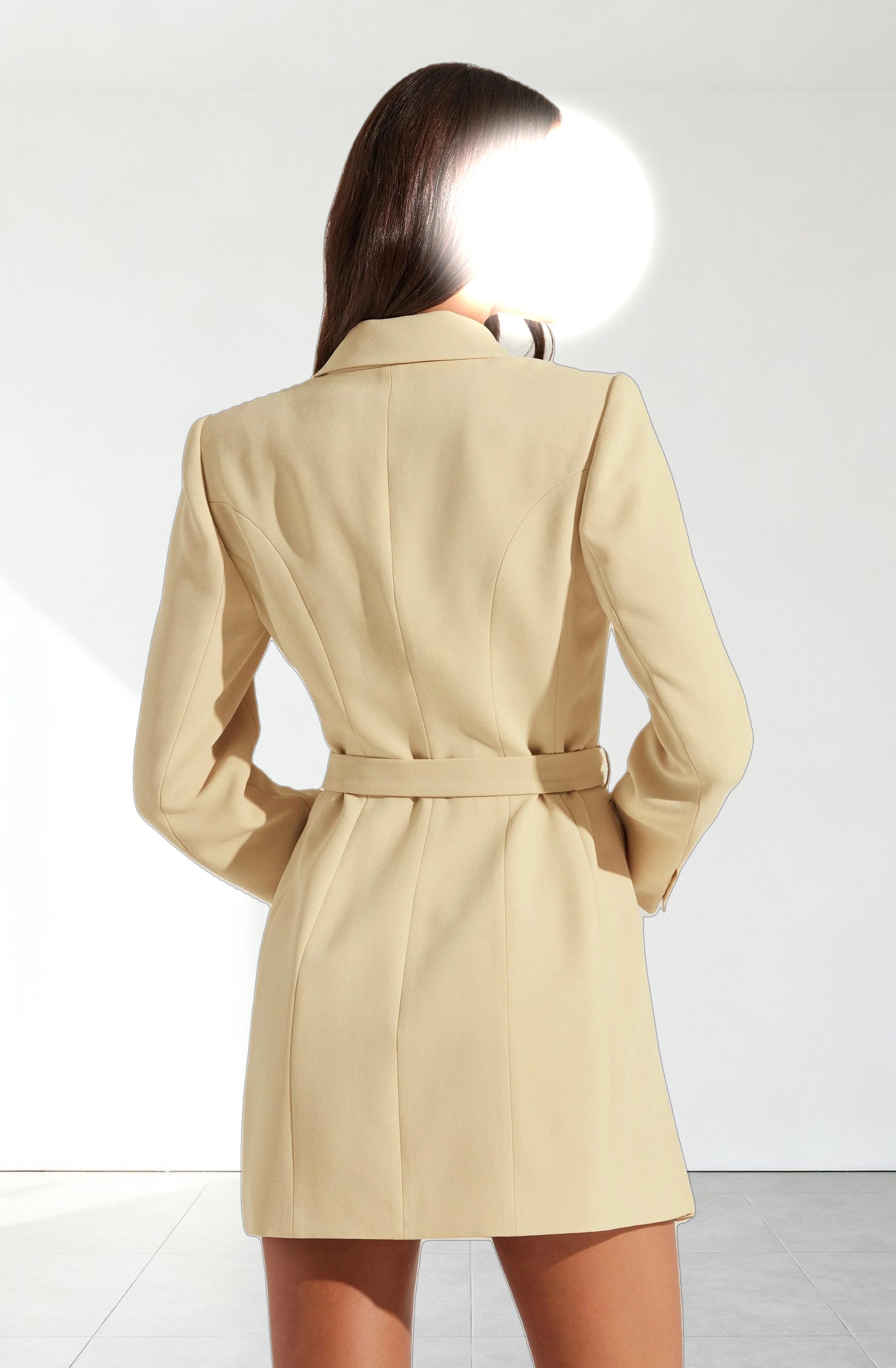 Kesari Pleated Blazer Wrap Dress