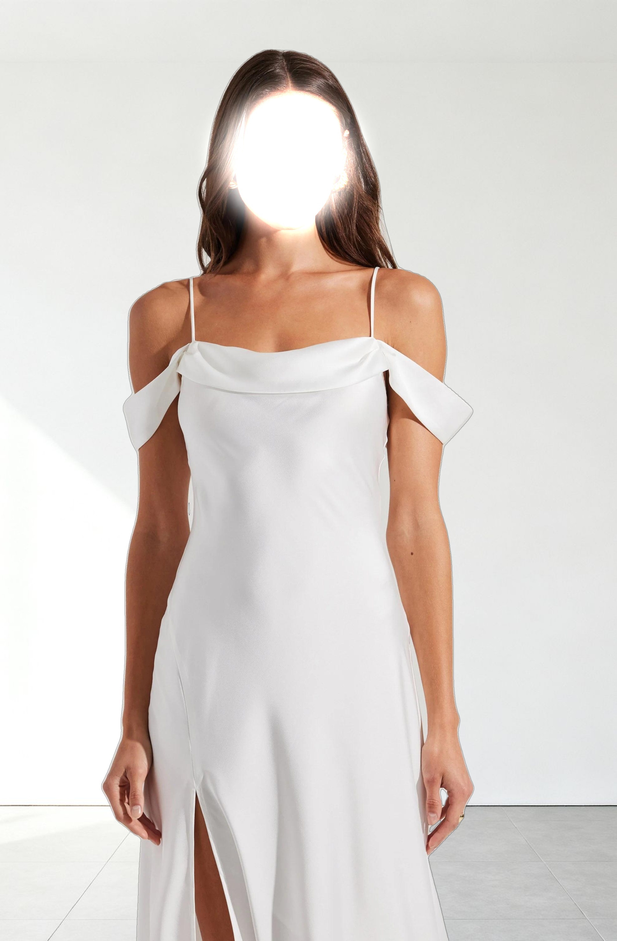 Kitura Cold Shoulder Maxi Dress