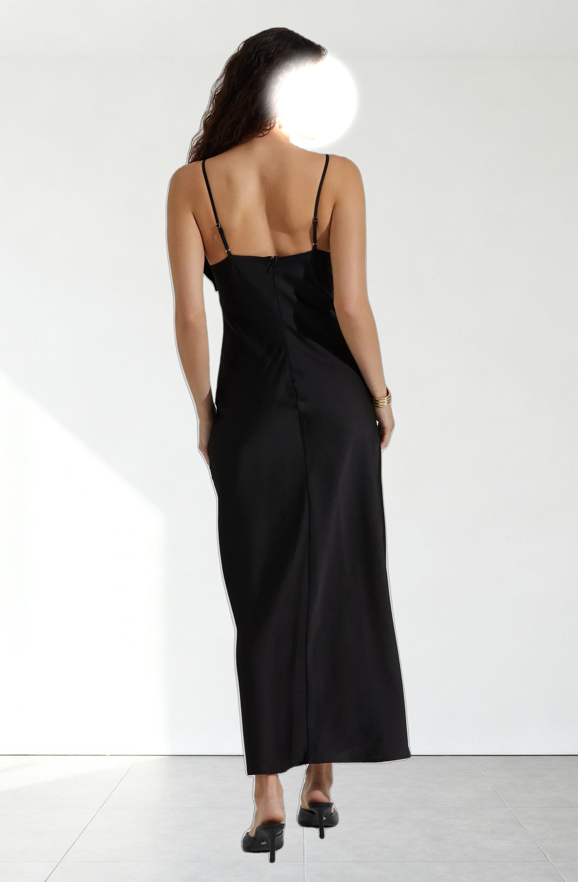 Satin Bow Midi Dress