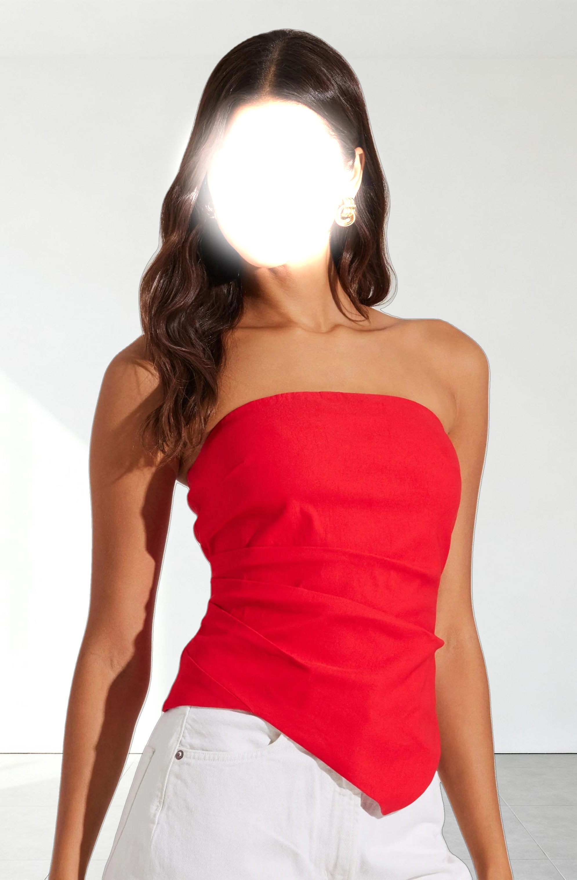 Anoka Strapless Handkerchief Top