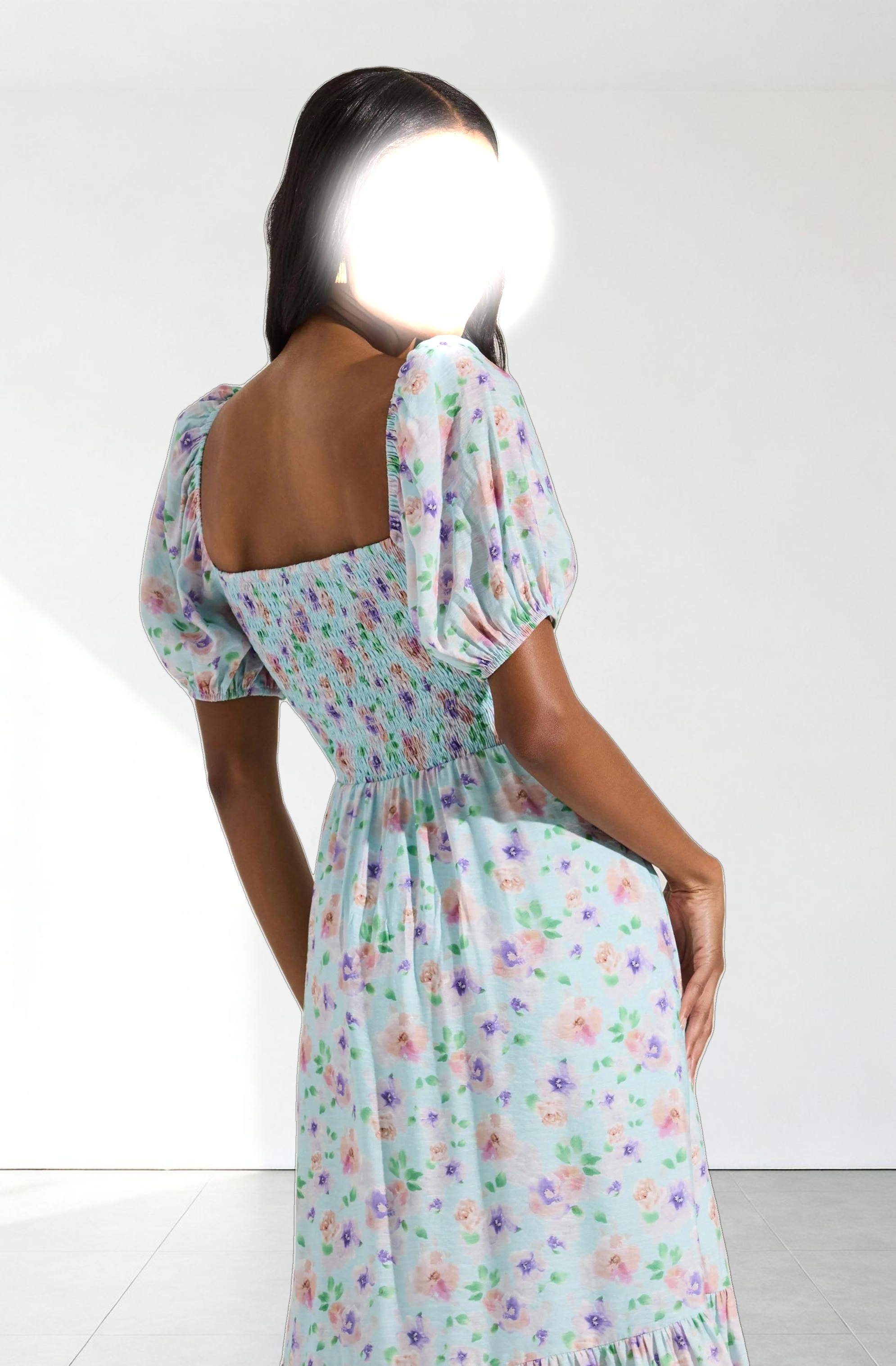 Lace Trim Bustier Midi Dress