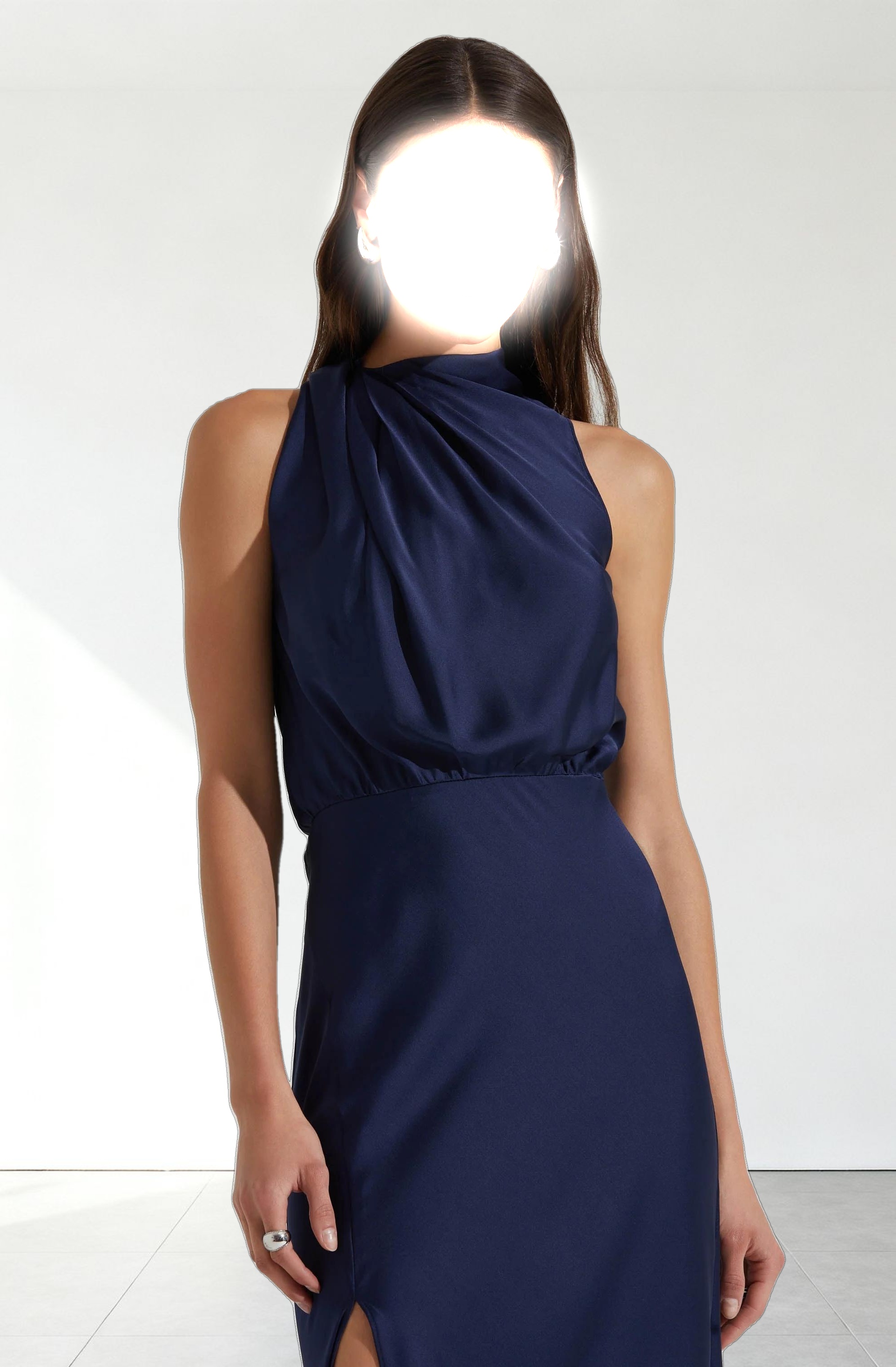 Jelyn Satin Midi Dress