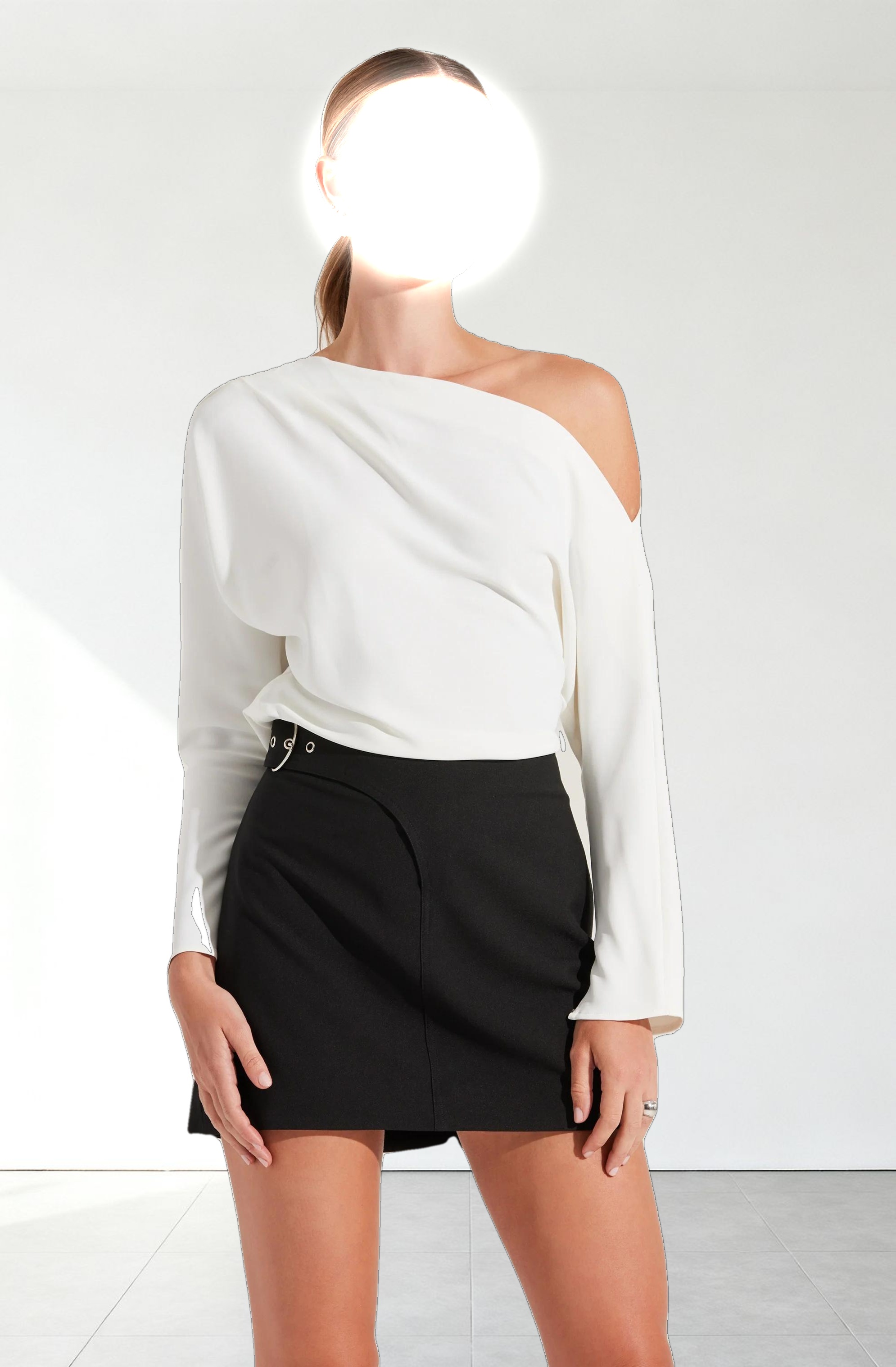 Orlia Off Shoulder Asymmetric Top