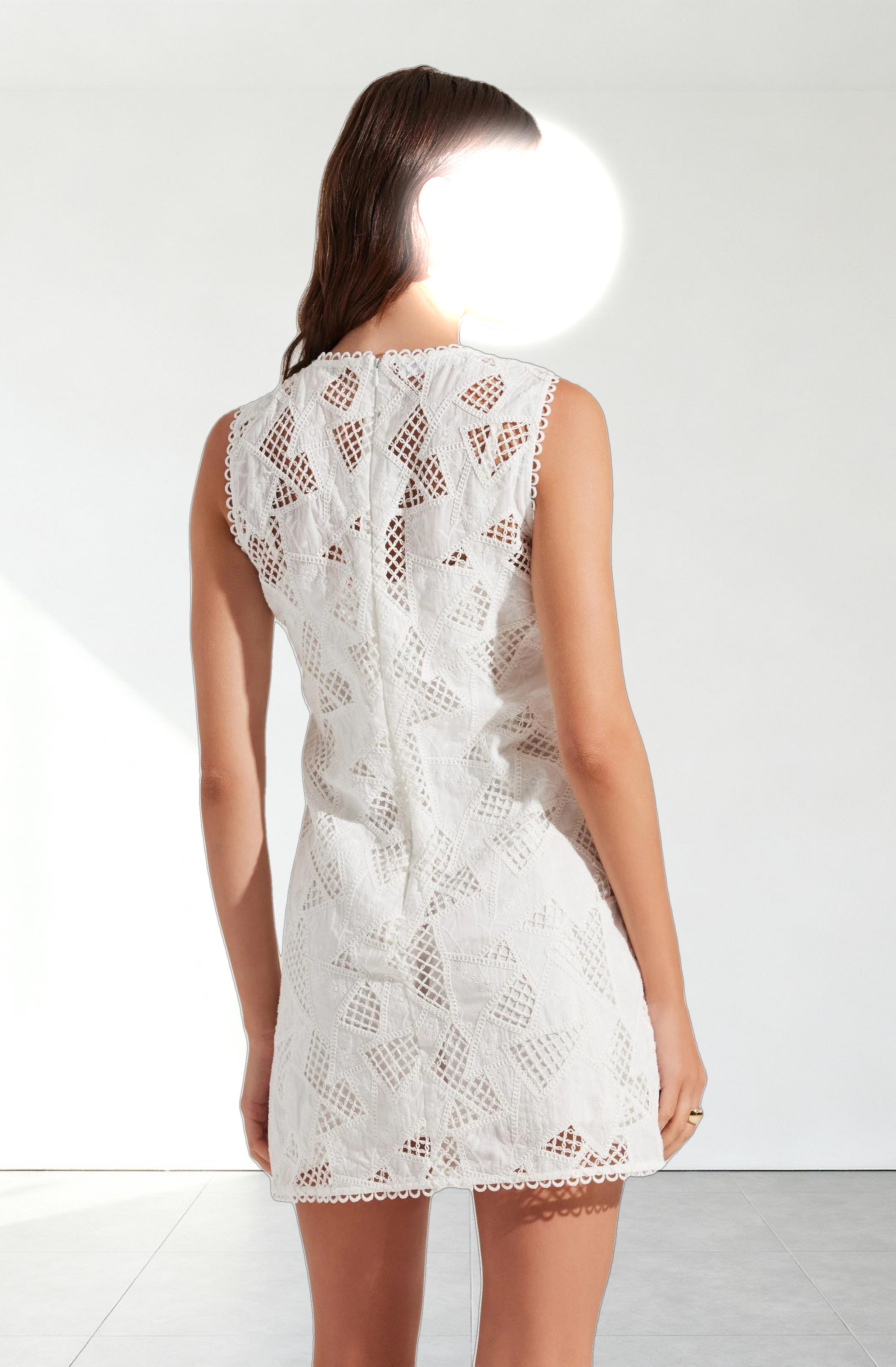 Madge Crochet Lace Mini Dress