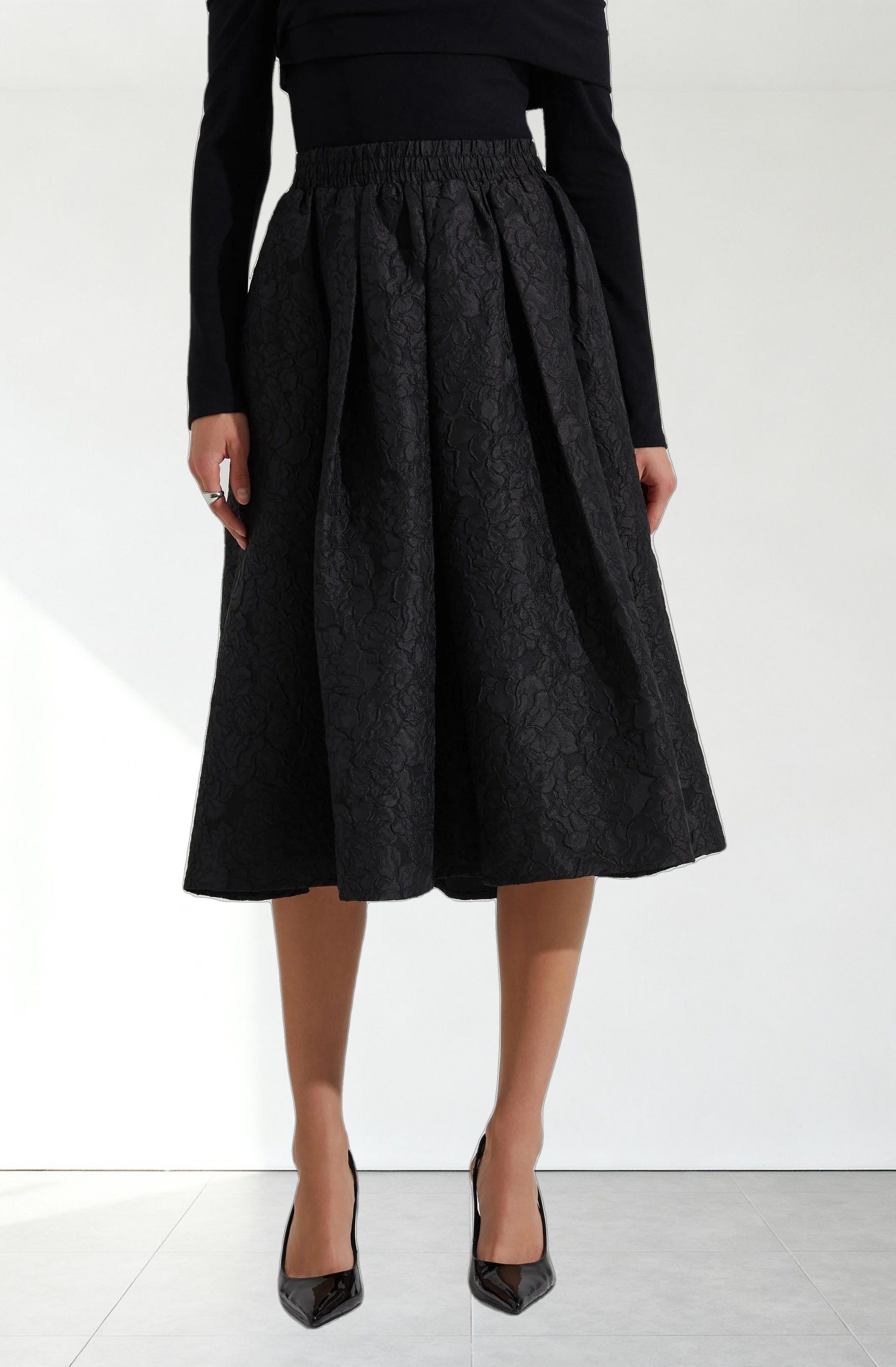 Andolina Jacquard Midi Skirt