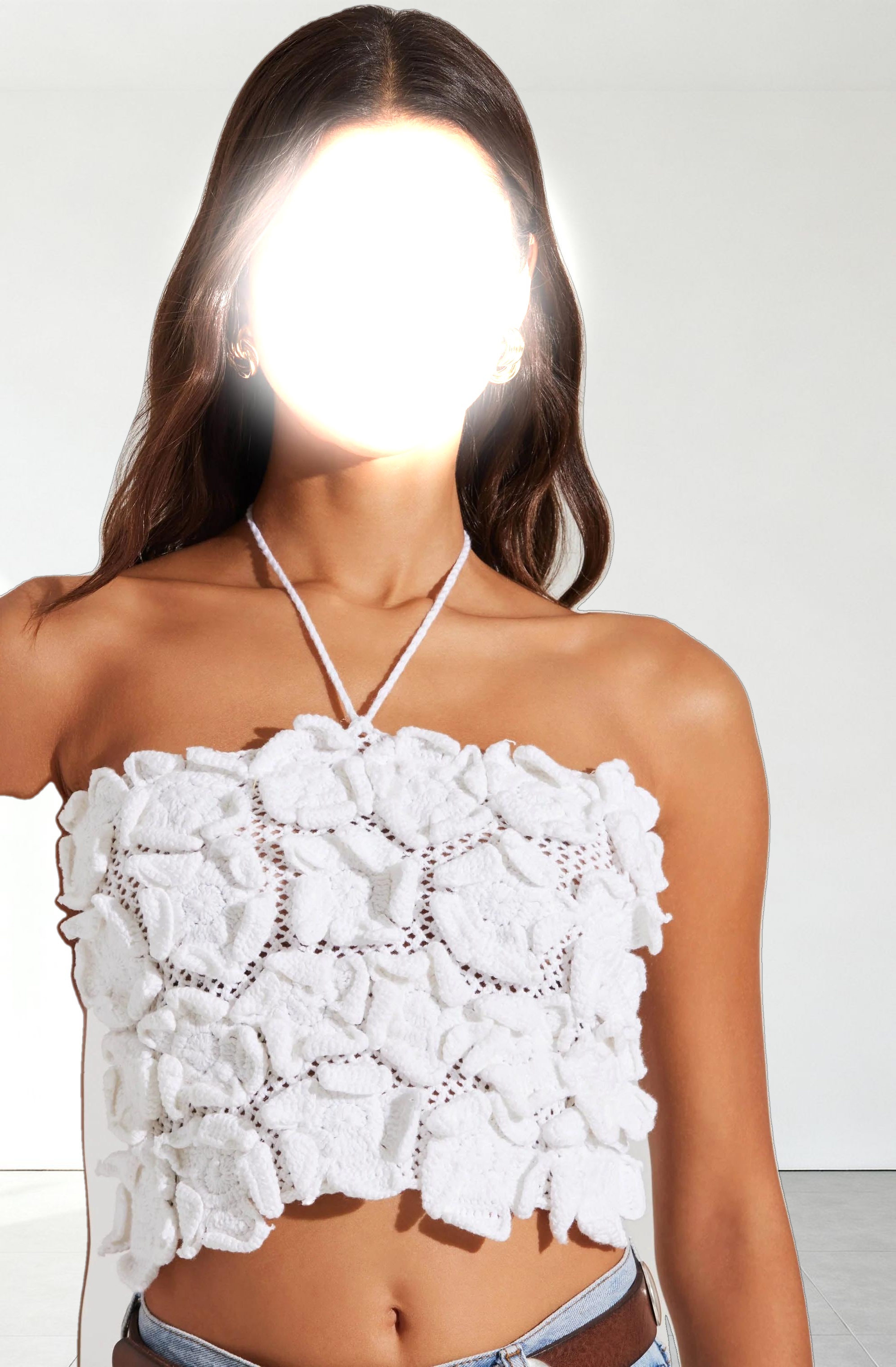 Primula Crochet 3D Floral Top