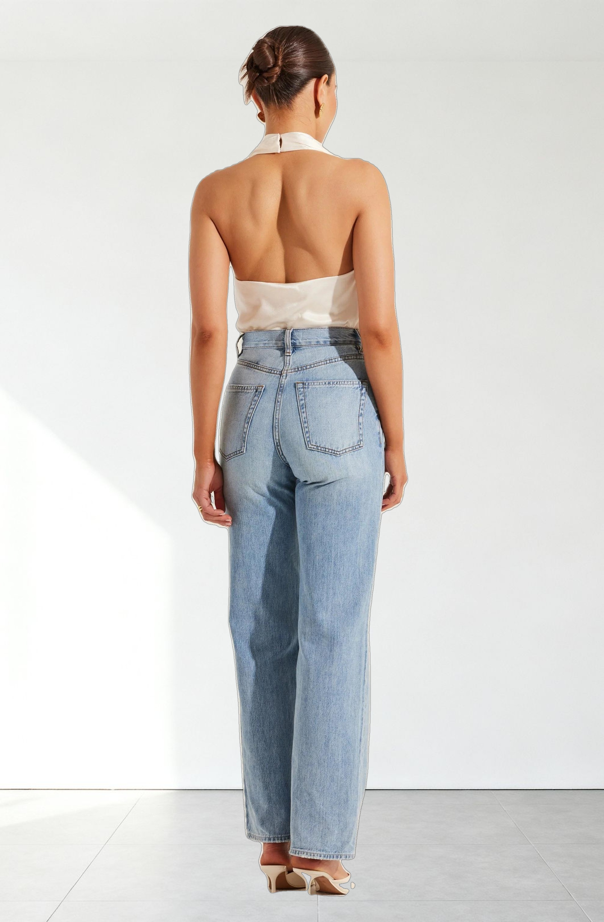 Draped Crossover Halter Top