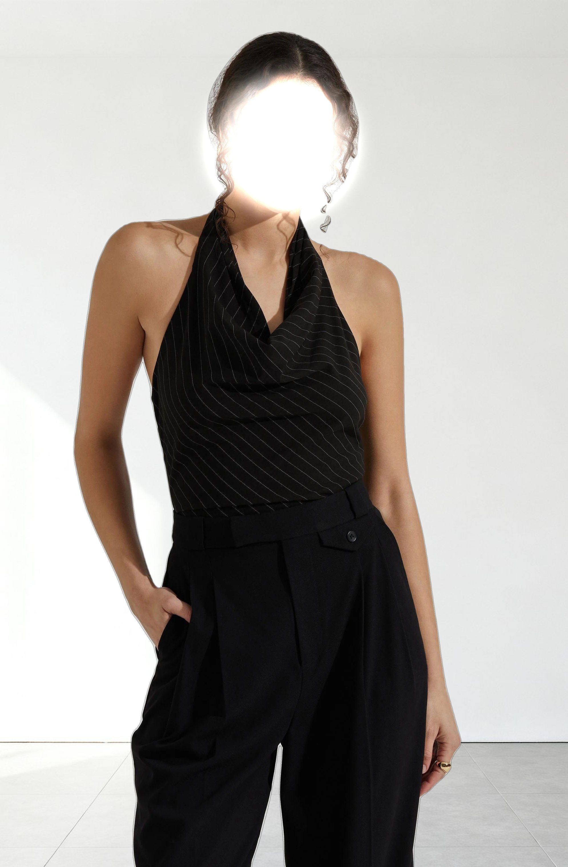 Elsha Cowl Neck Halter Top