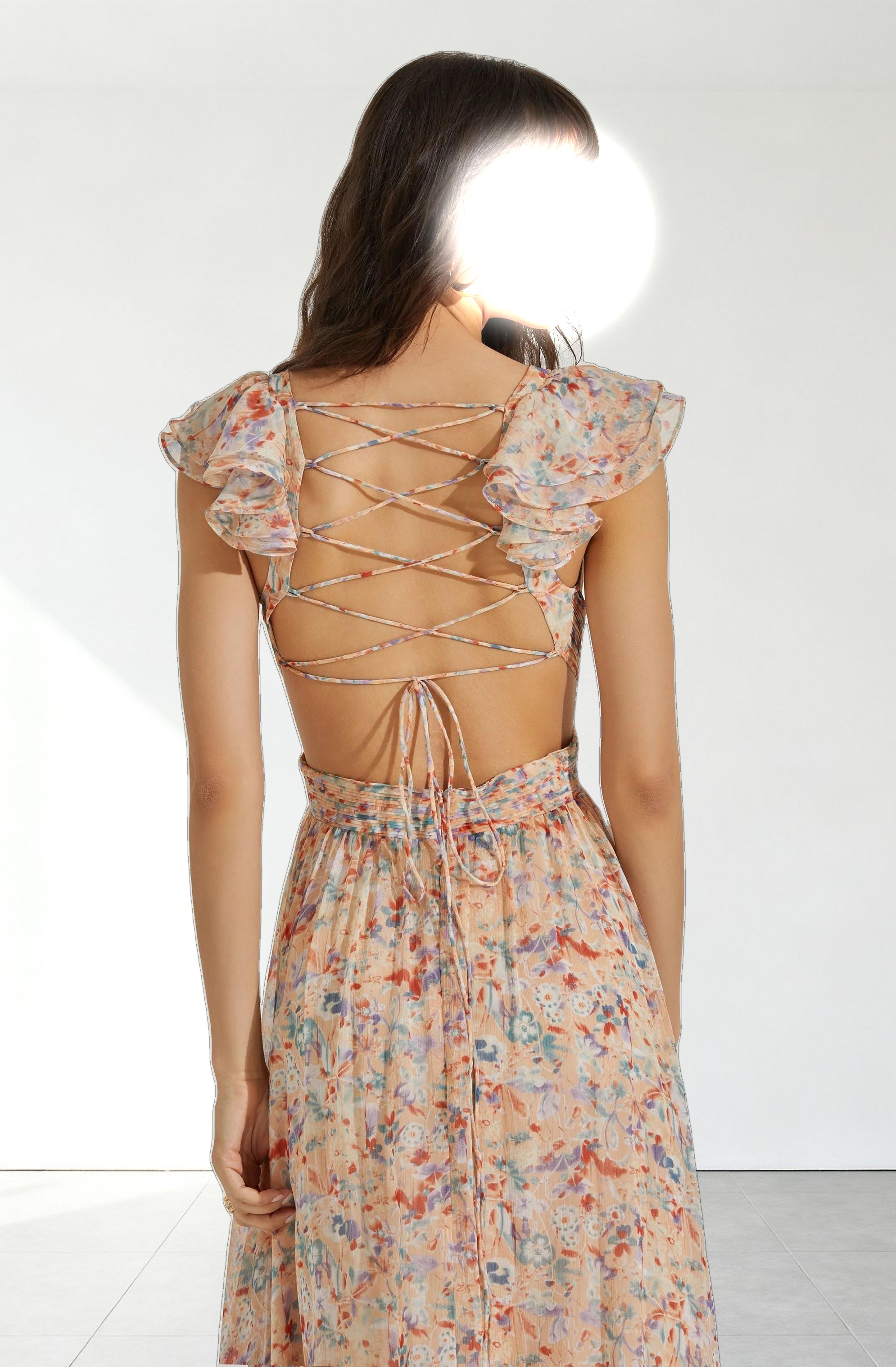 Primrose Floral Strappy Back Maxi Dress
