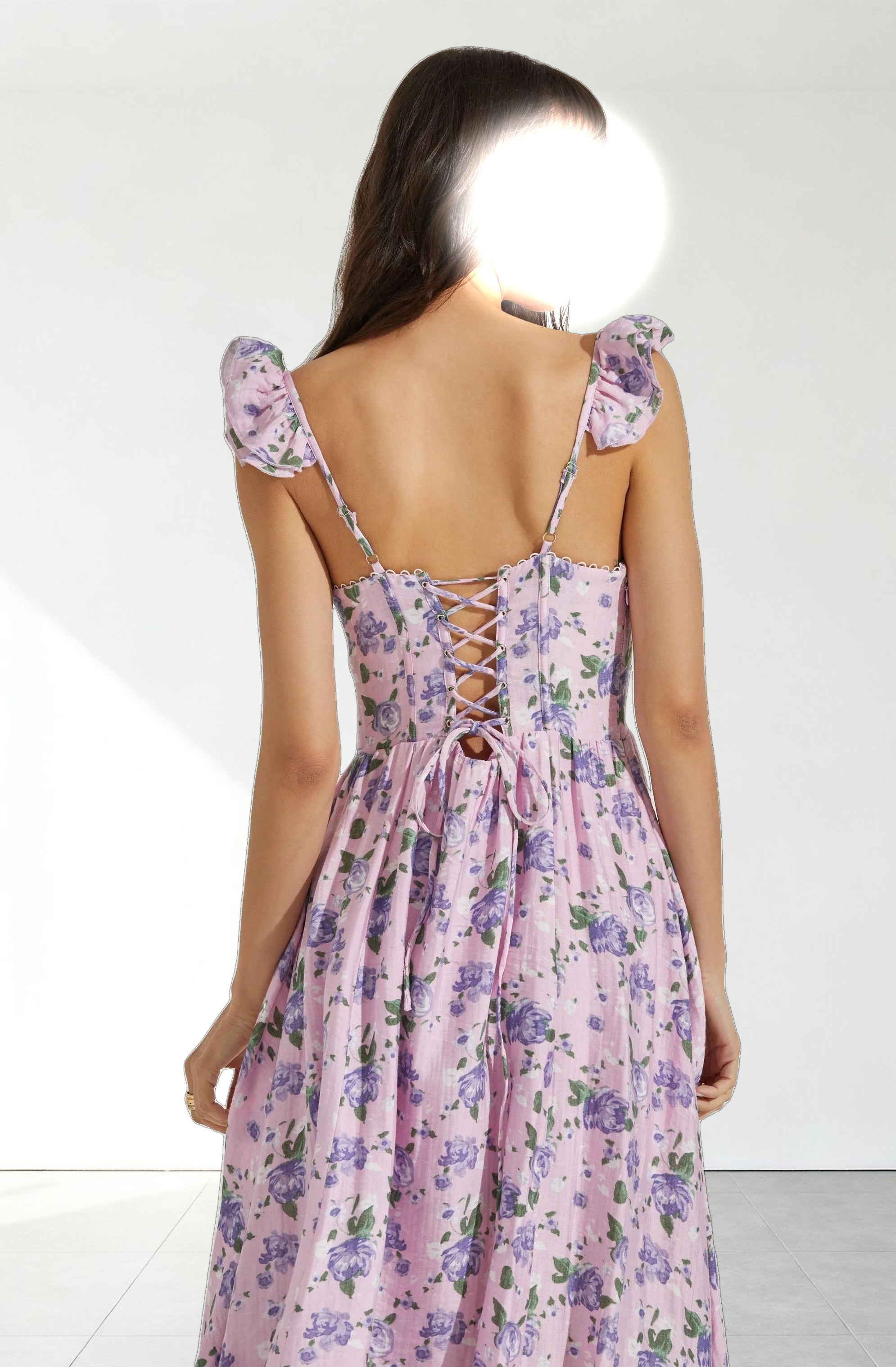 Wedelia Floral Bustier Midi Dress