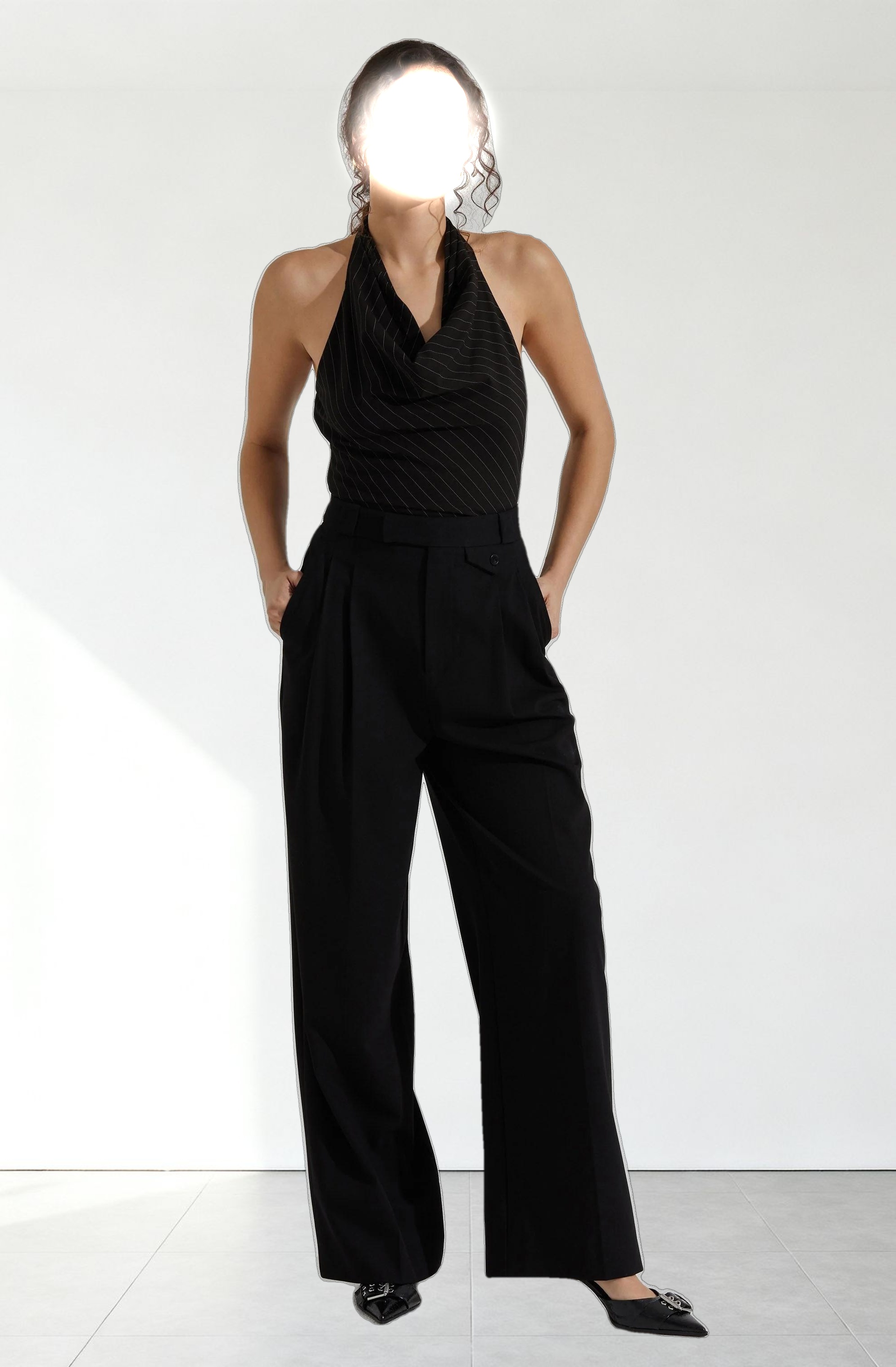 Elsha Cowl Neck Halter Top