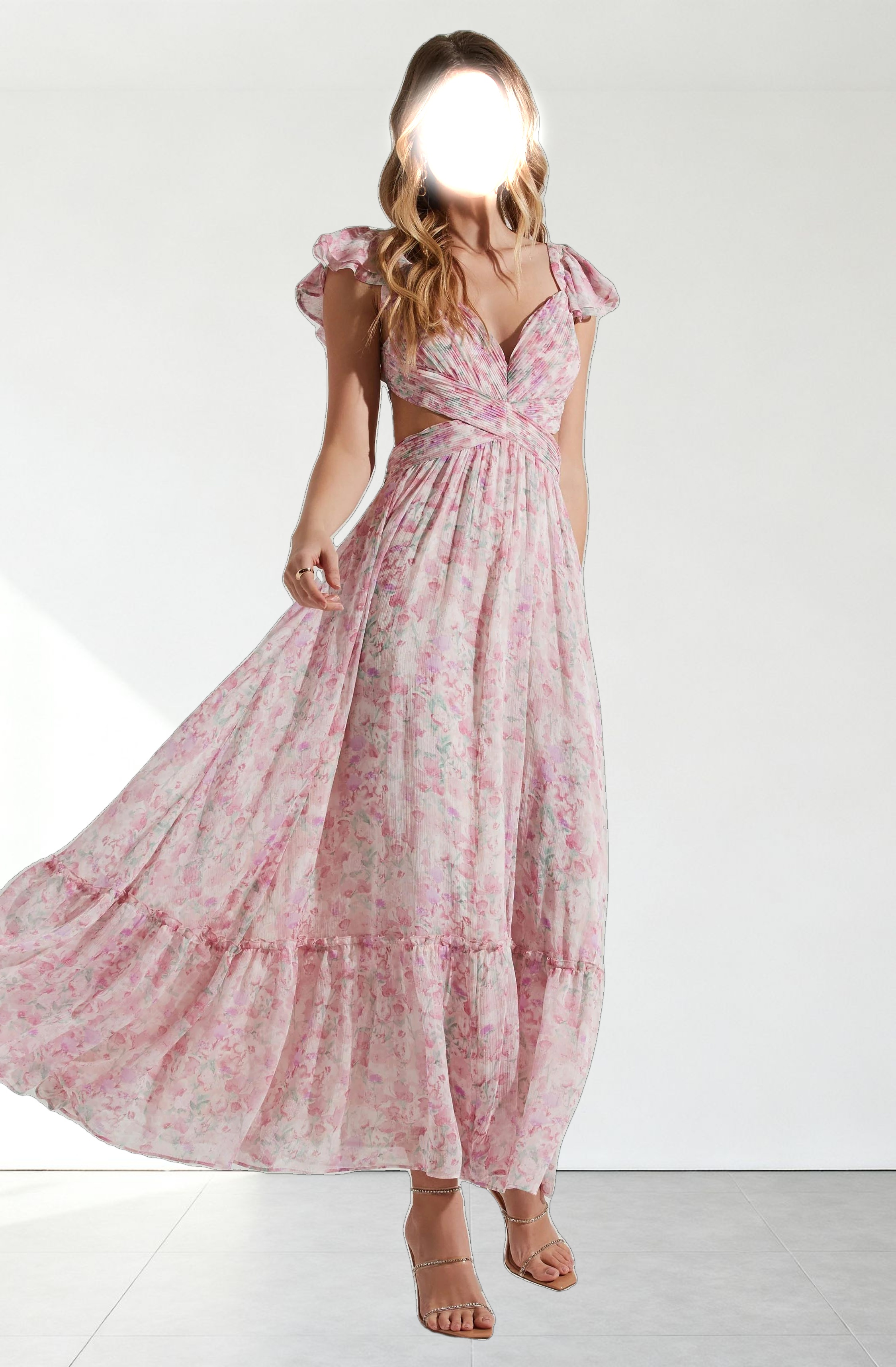 Primrose Floral Strappy Back Maxi Dress