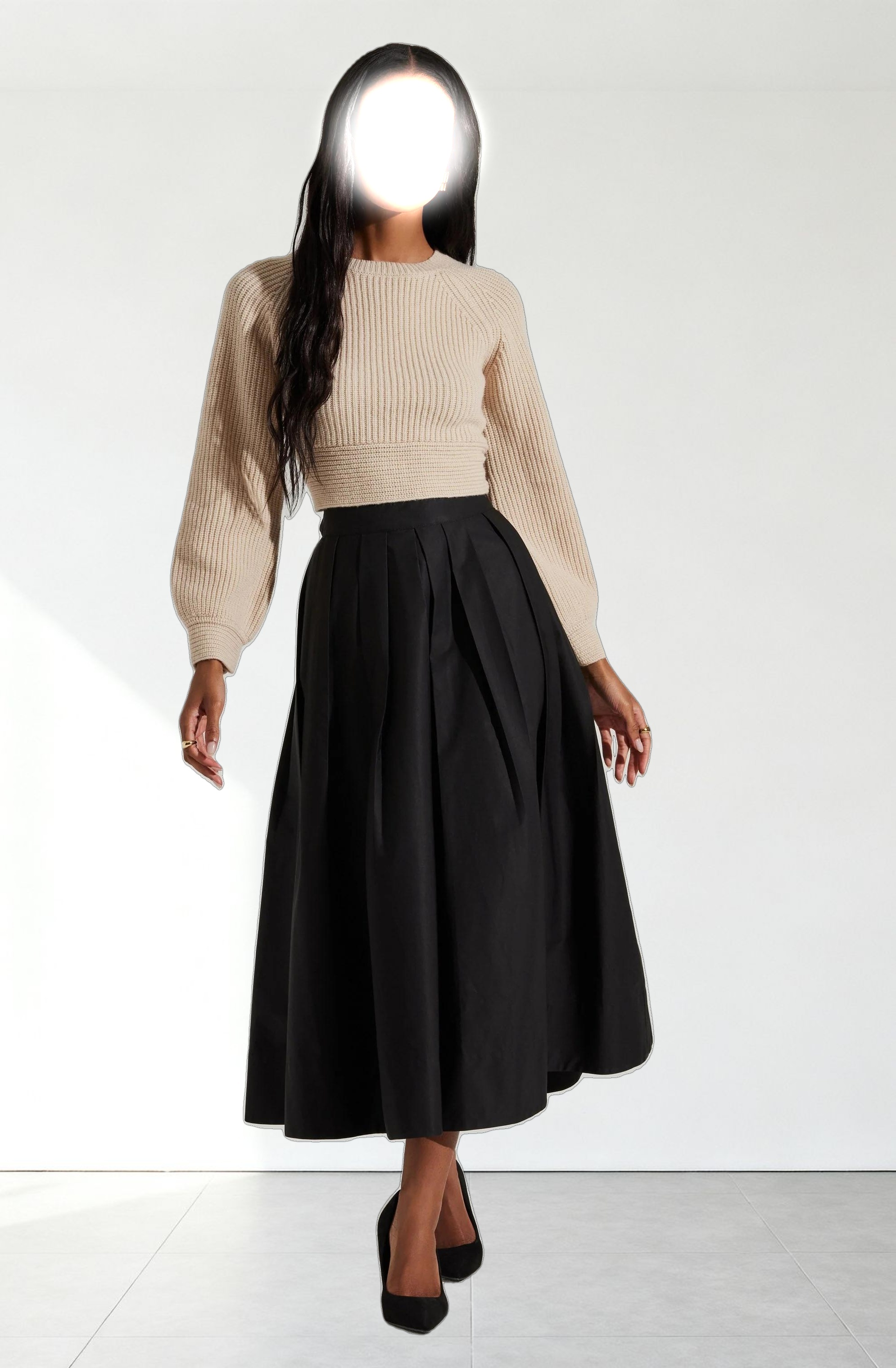 Eila Contrast Bow Back Sweater