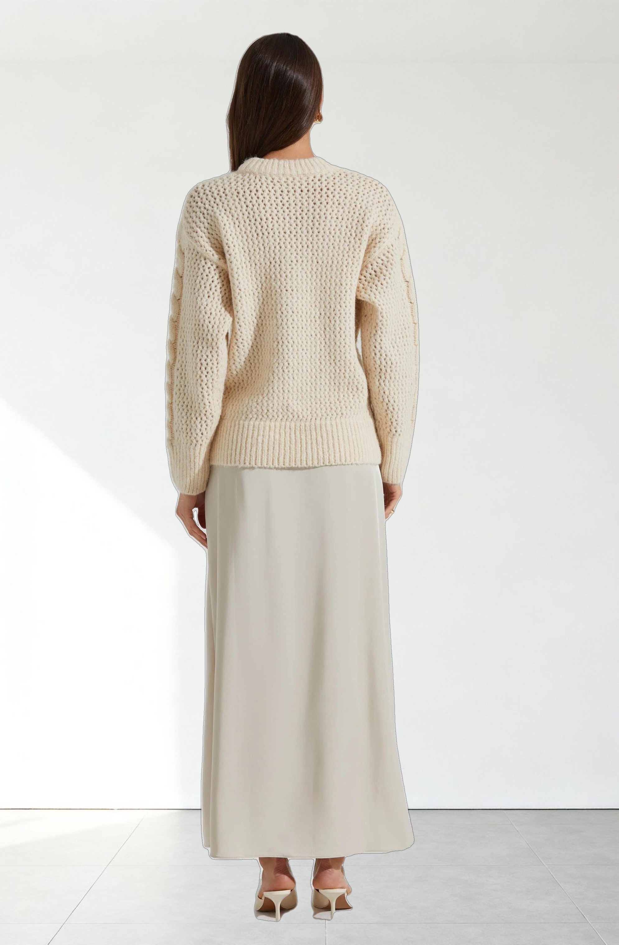 Vitella Satin Maxi Skirt