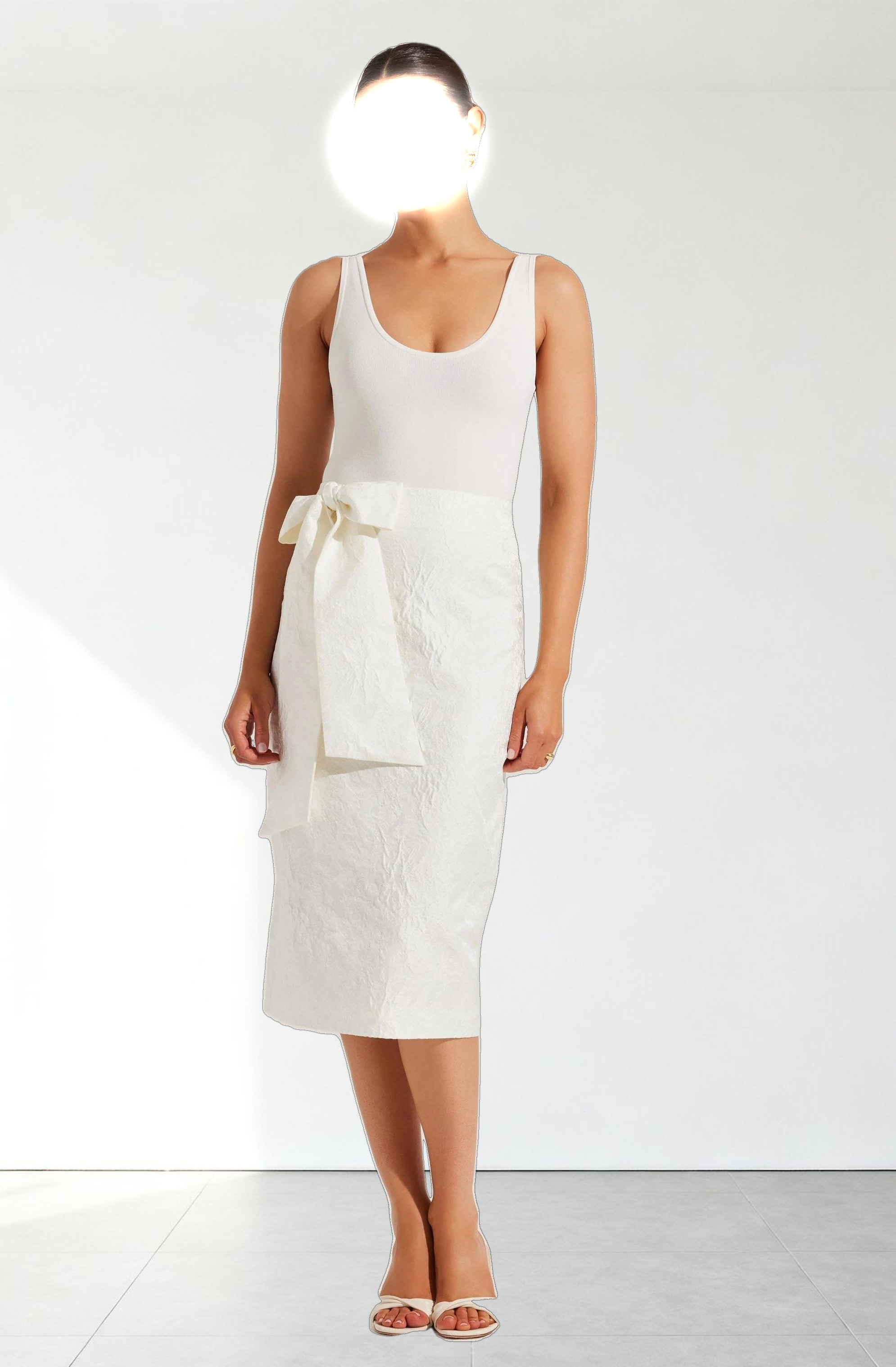 Jazmine Floral Jacquard Midi Skirt