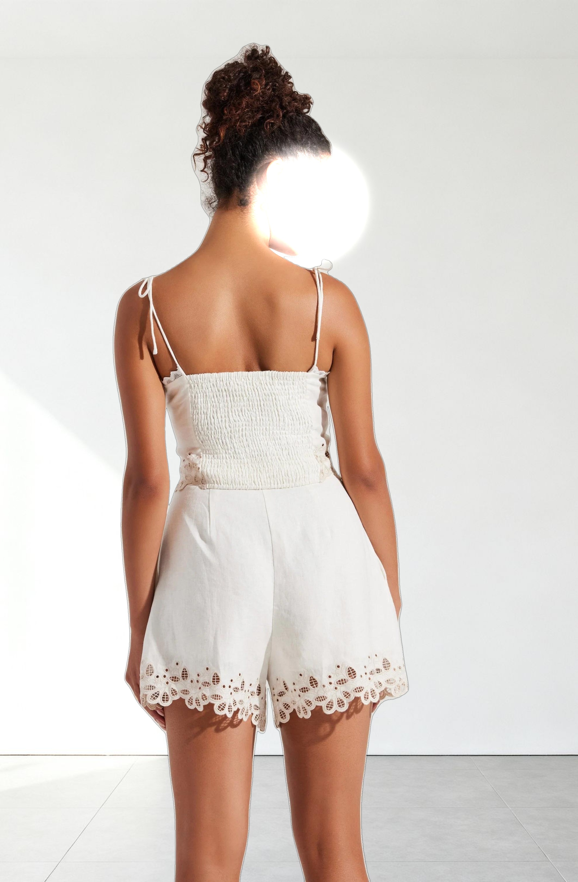 Kiya Linen Embroidered Top