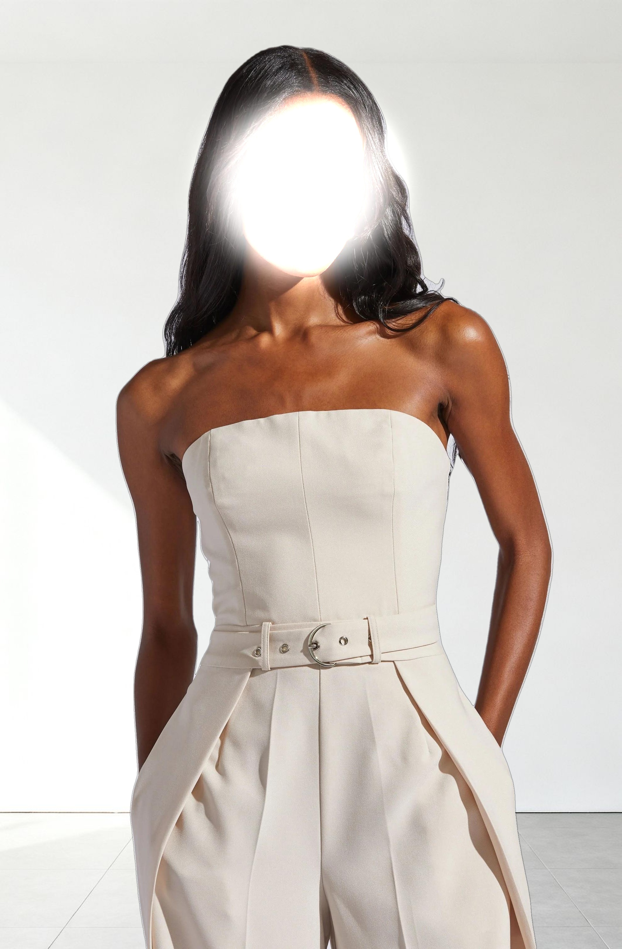 Bryony Tailored Pleat Belted Jumpsuit