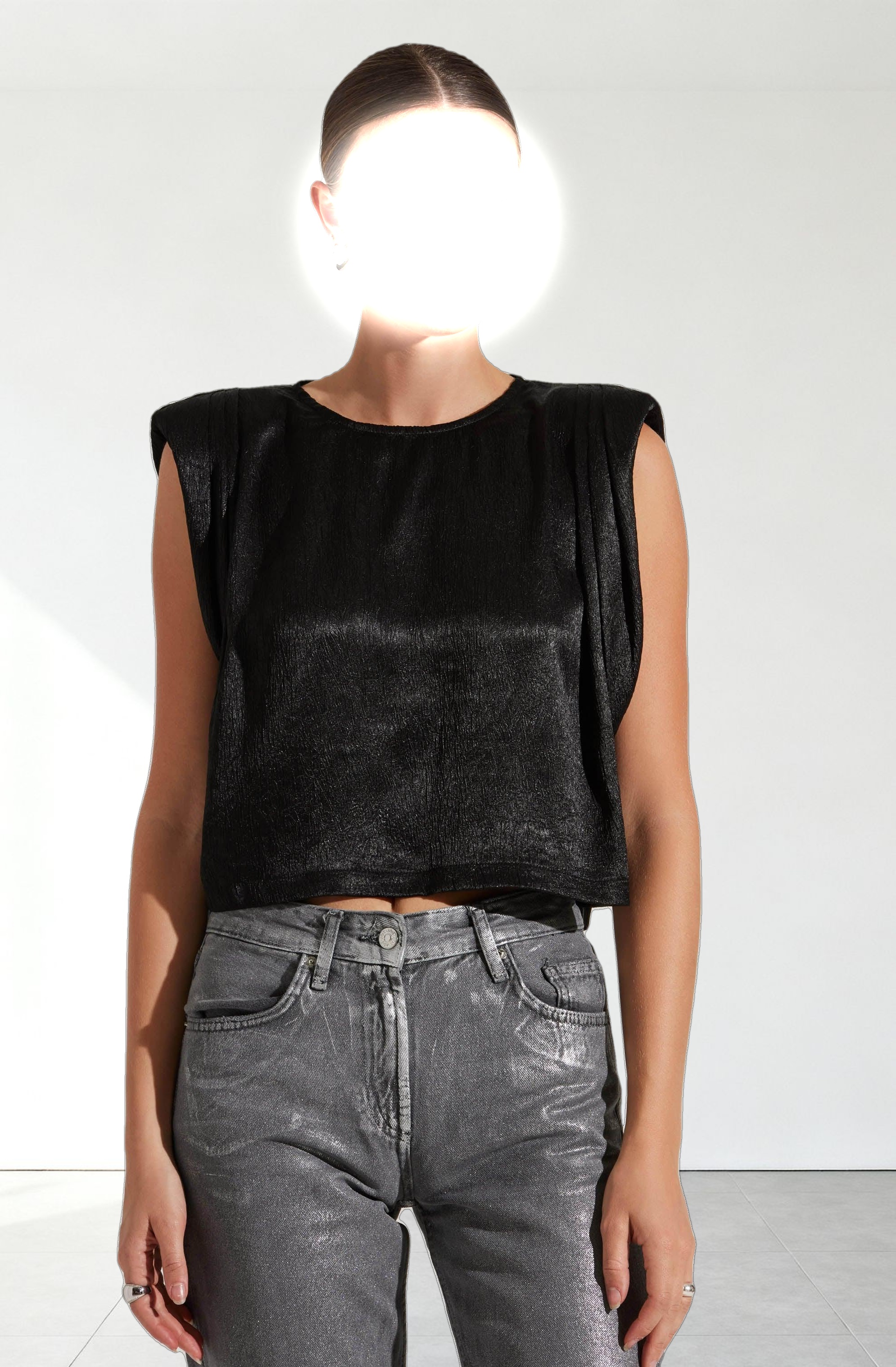 Isola Boxy Shoulder Pad Top