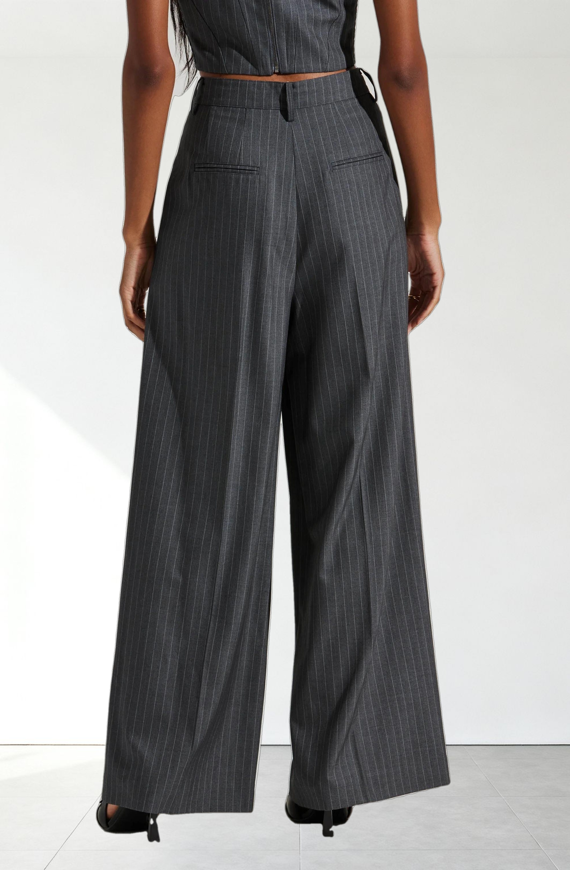 Milani Pinstripe Wide Leg Pants