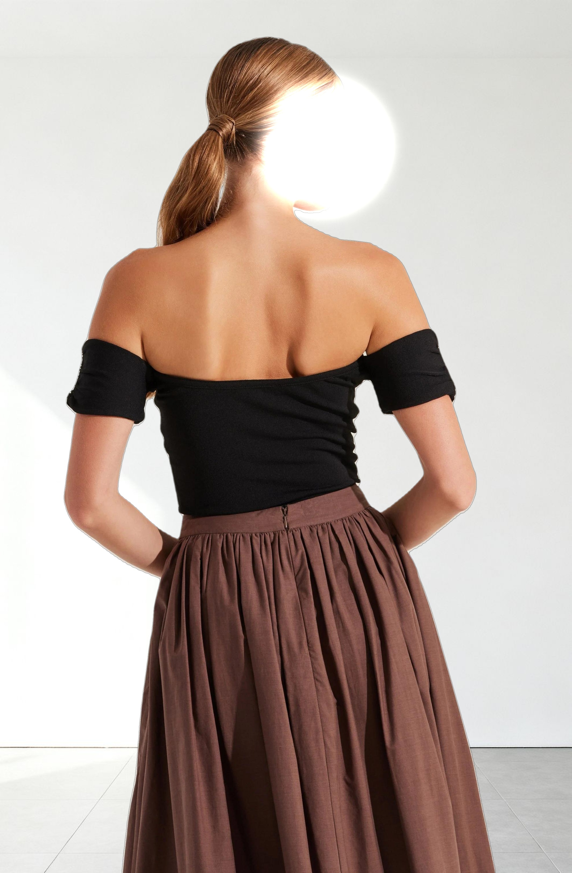 Twist Front Off Shoulder Top